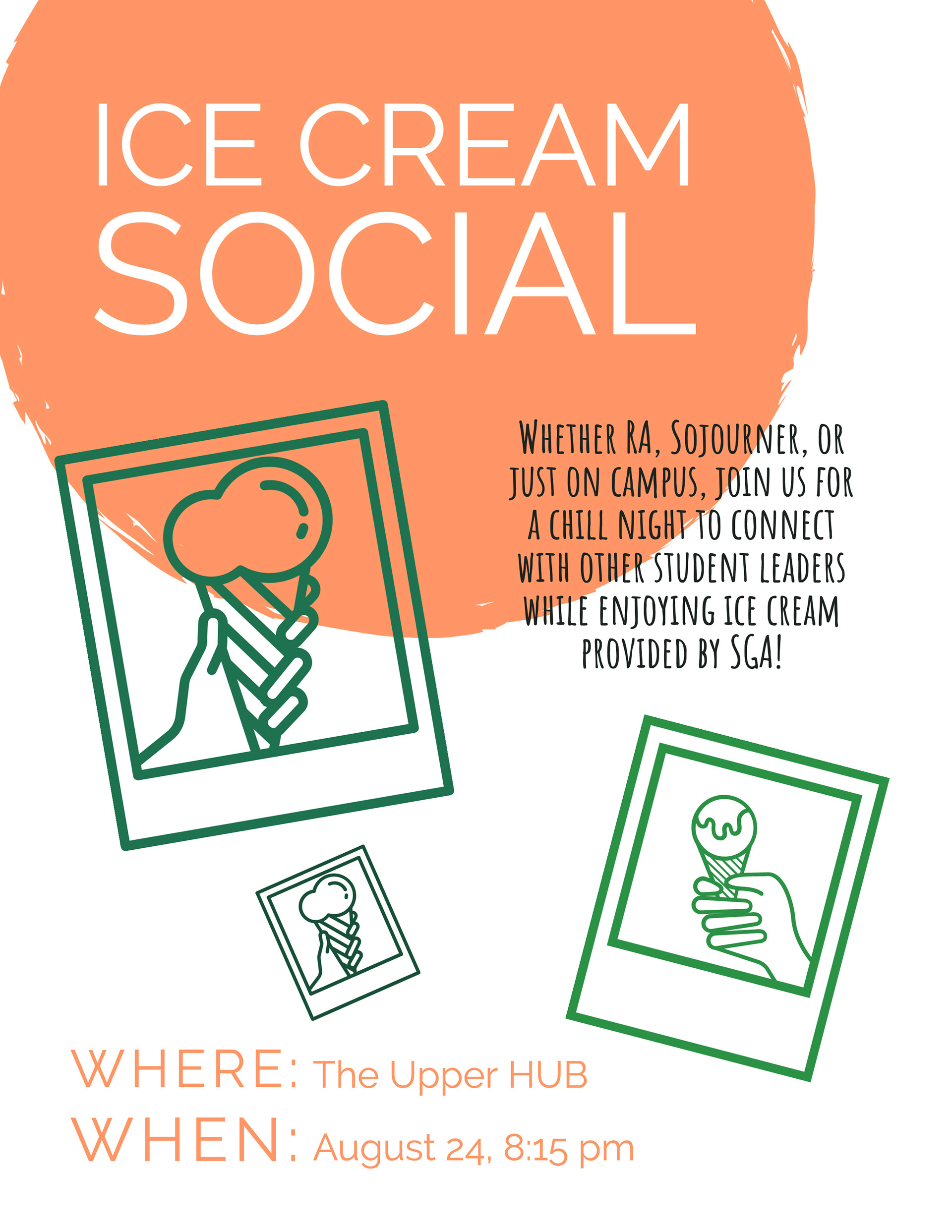 "SGA Poster - Ice Cream Social" (8/12/2022)