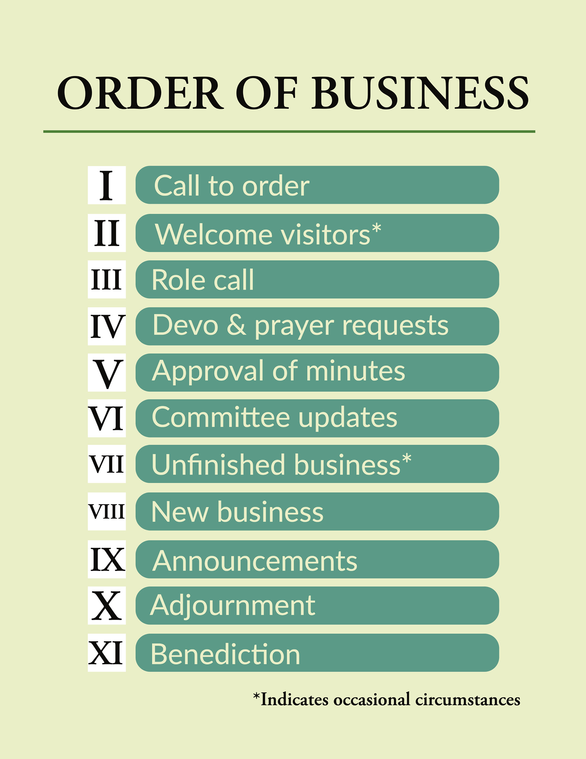 "SGA Binder - Order of Business" (9/22/2022)