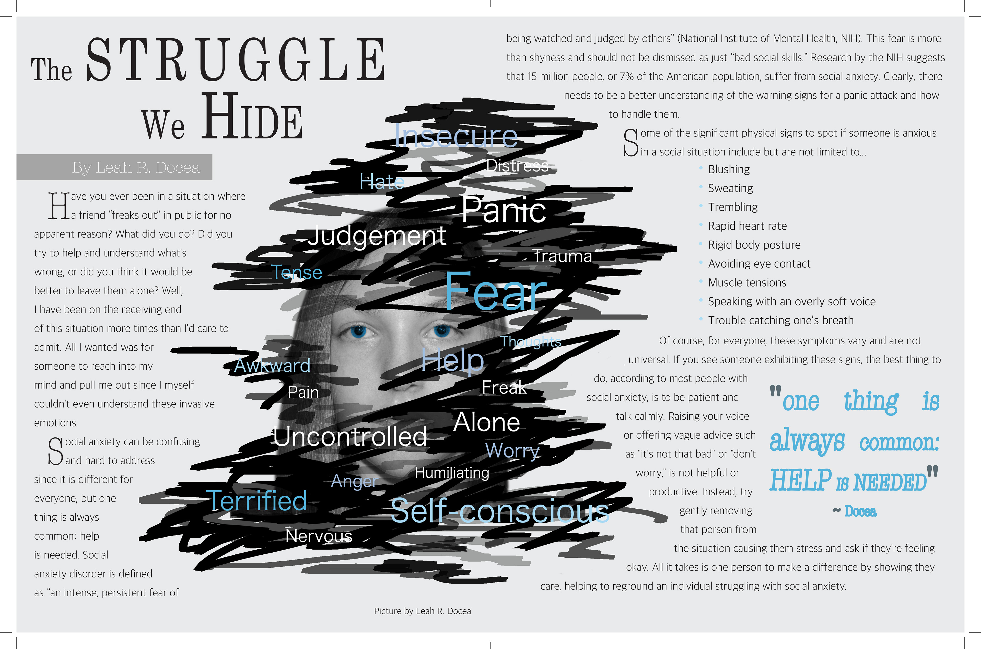 "Two Page Magazine Spread - The Struggle We Hide" (10/12/2021)
