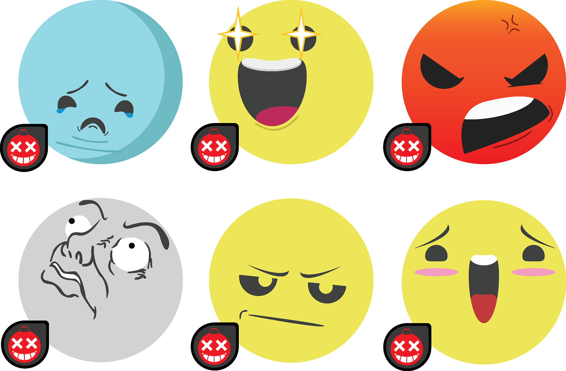 Practicing cartoon facial expressions