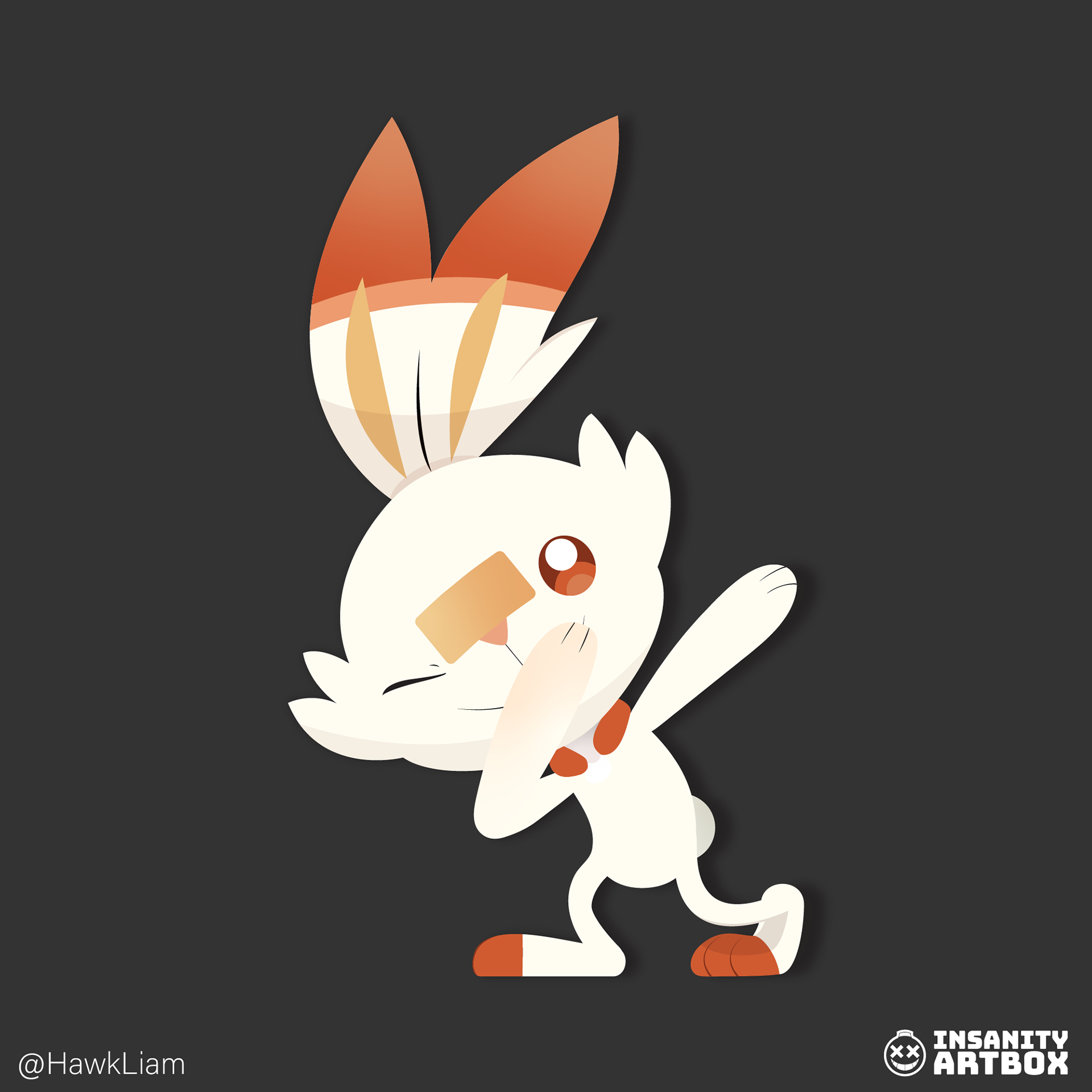 Scorbunny doing a dab