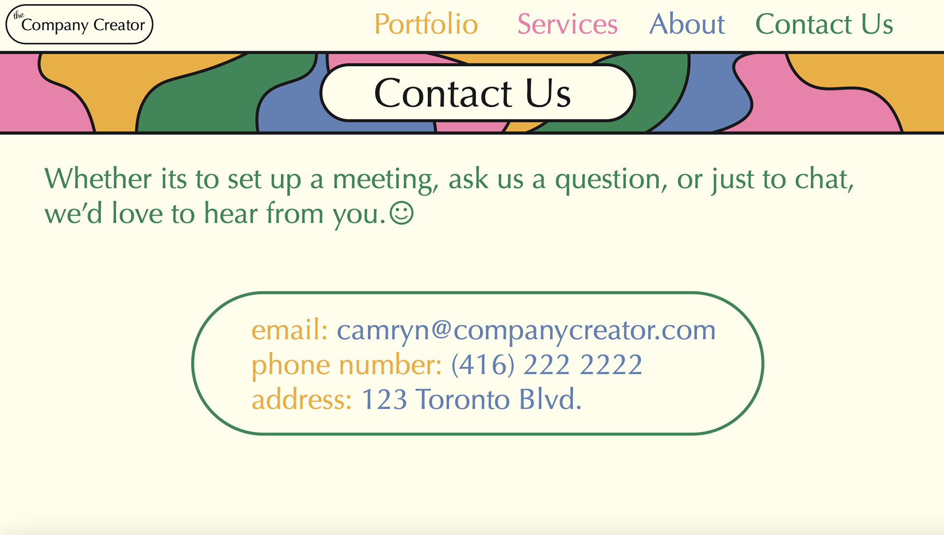 Website - Contact Page