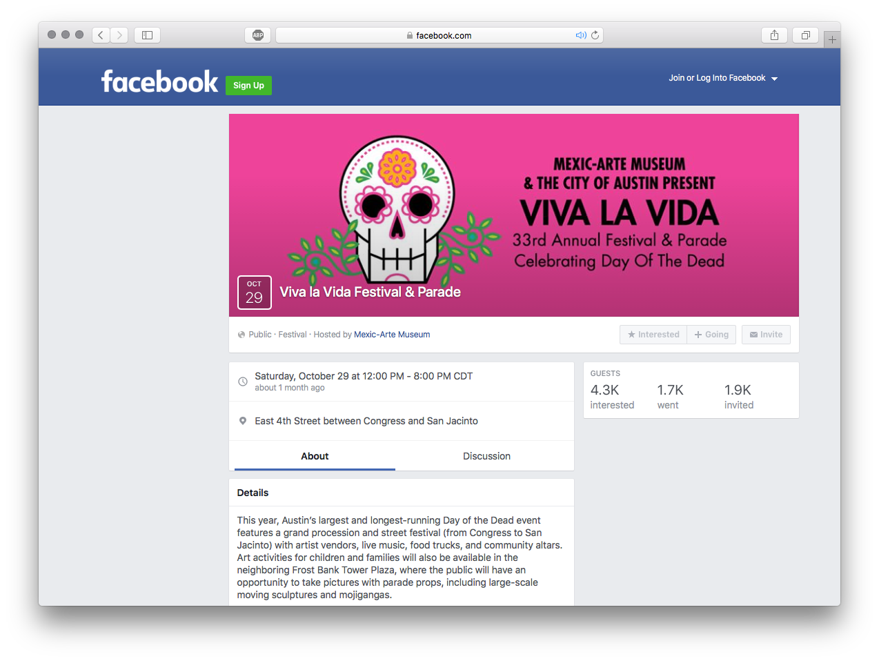 Facebook event