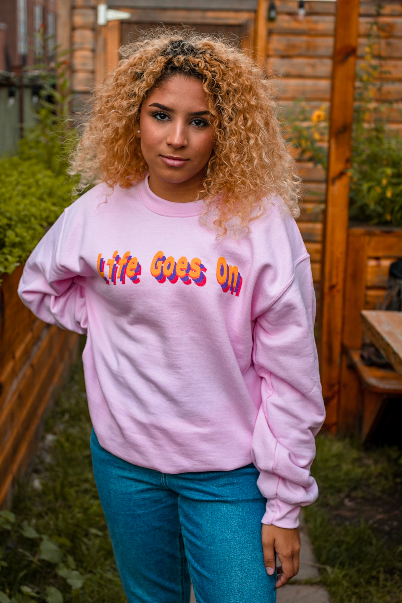 Sonya for the Iveyy clothing brand campaign on mental health awareness.