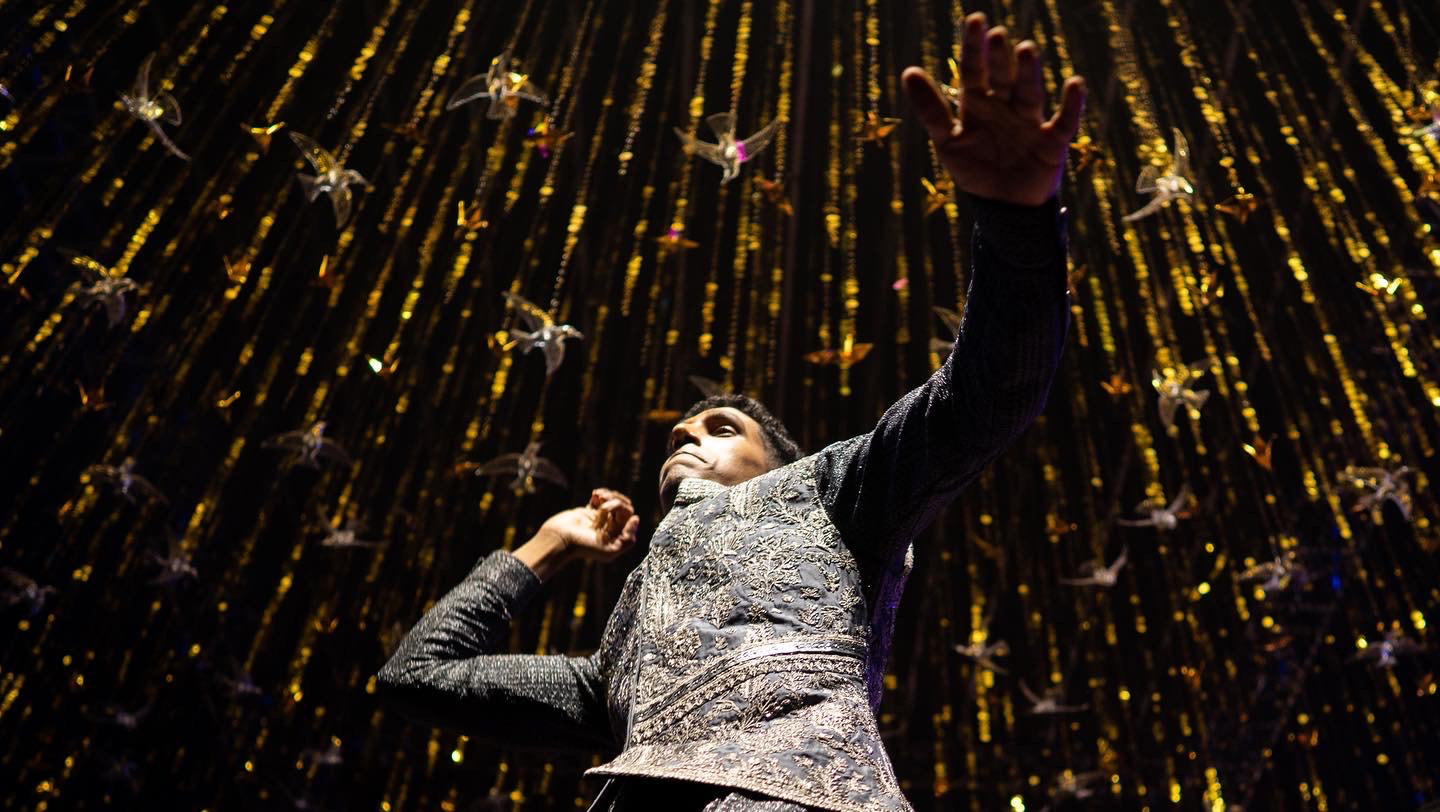 groom dancing at his sangeet in hyderabad jubilee hills.