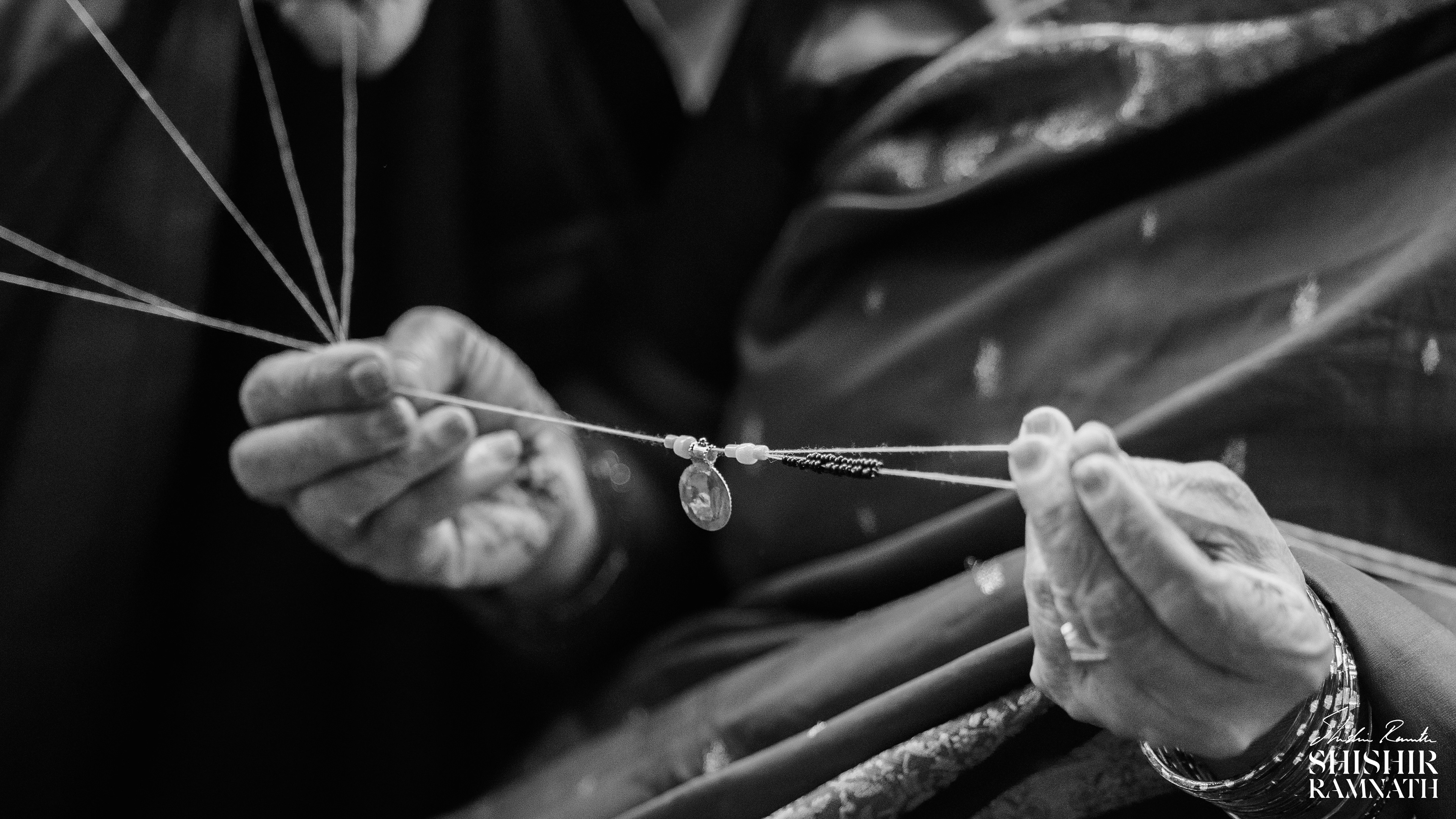 the mangalsutra is being prepared as a pre wedding ritual in telangana, india