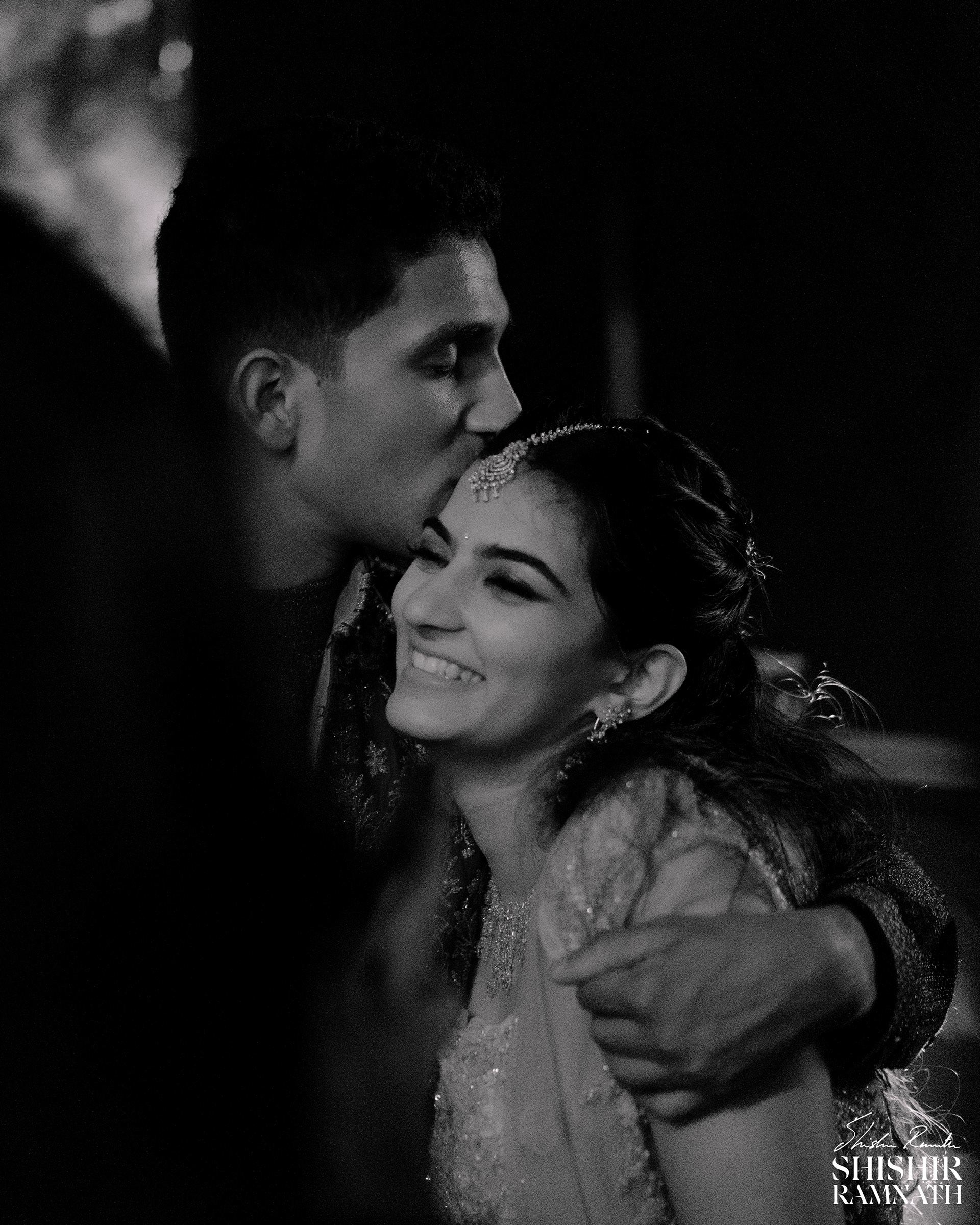the bride and groom share a special moment at their saneet shot by their wedding photographer shishir ramnath