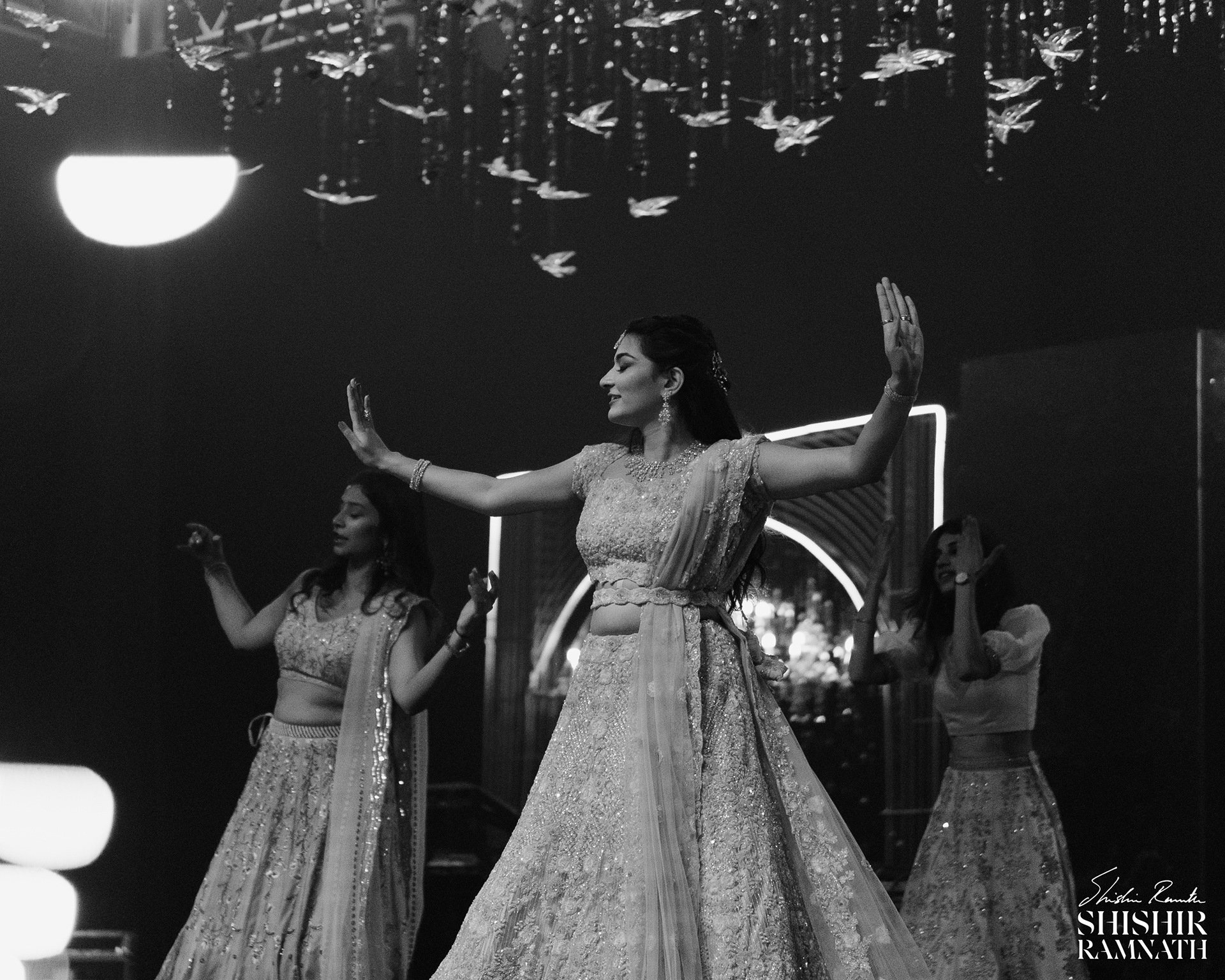 group dance performance at a sangeet in india