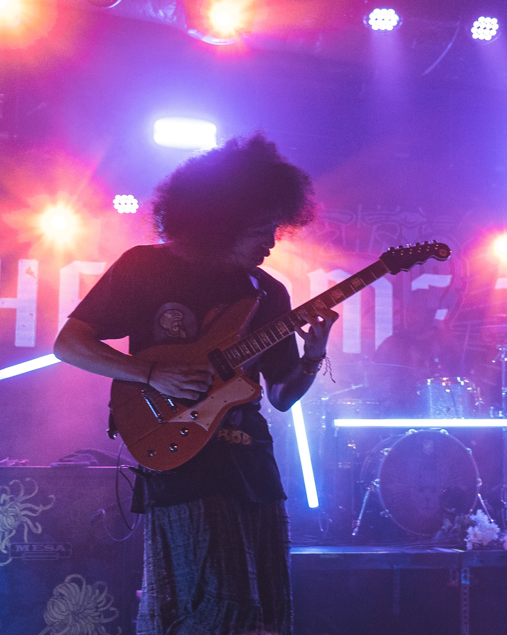 Donny Lloyd playing guitar during "Danger"