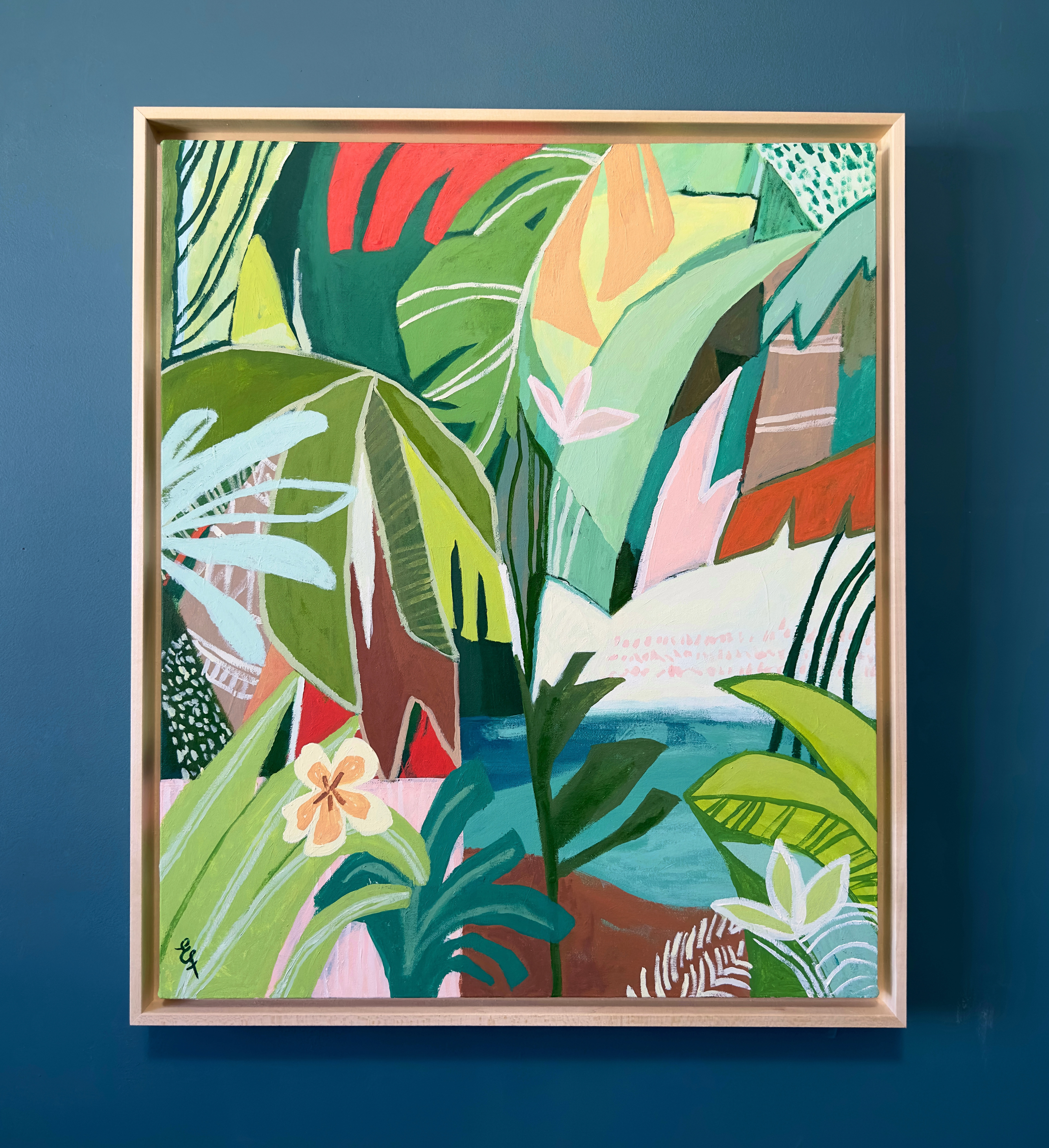 Tropical Abstract, Acrylic on canvas