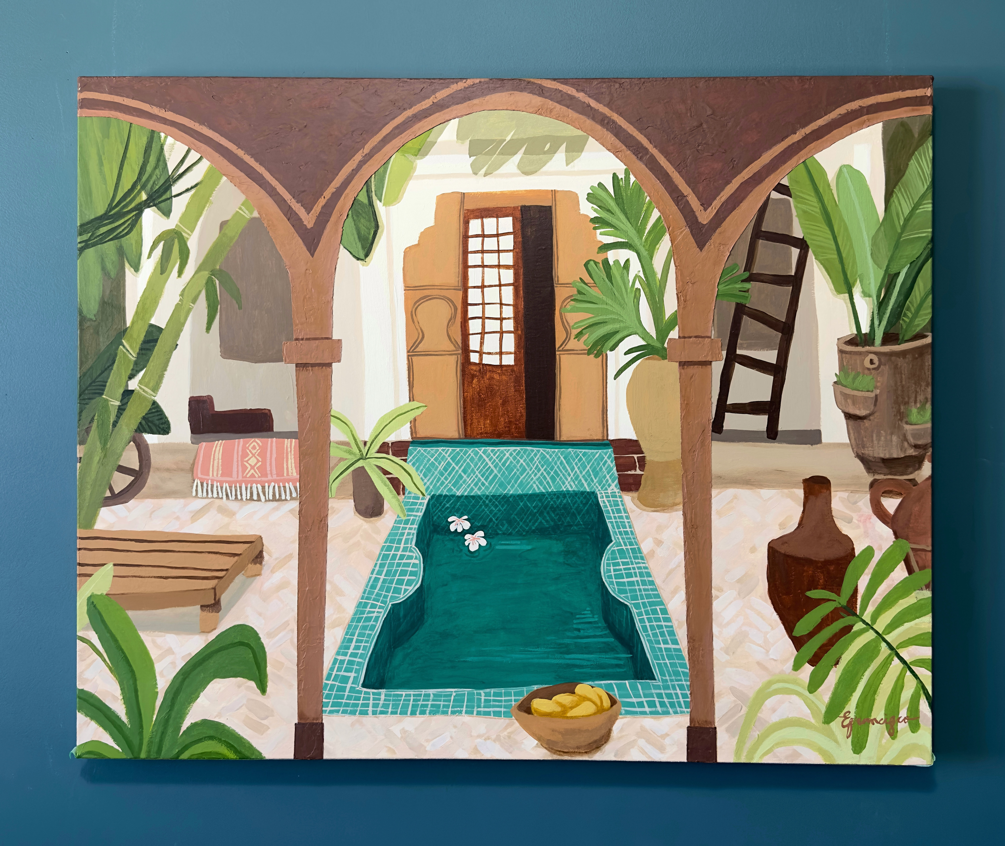 Tropical Getaway, Acrylic on canvas
