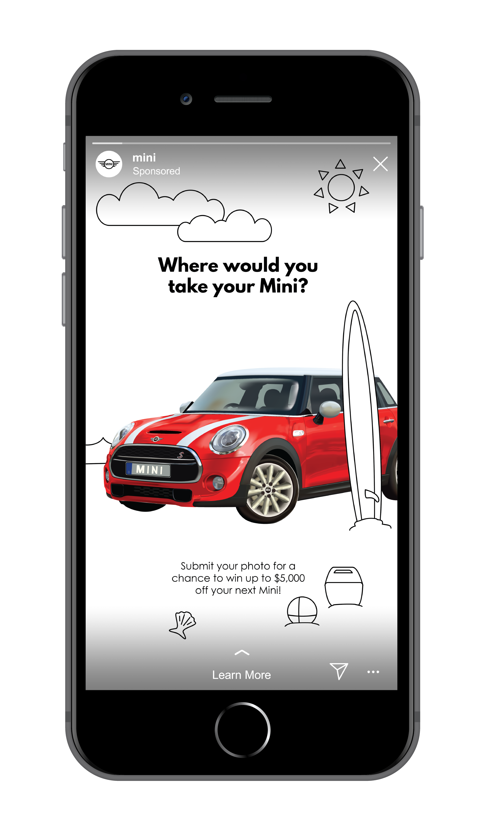 Instagram story advertisement sample