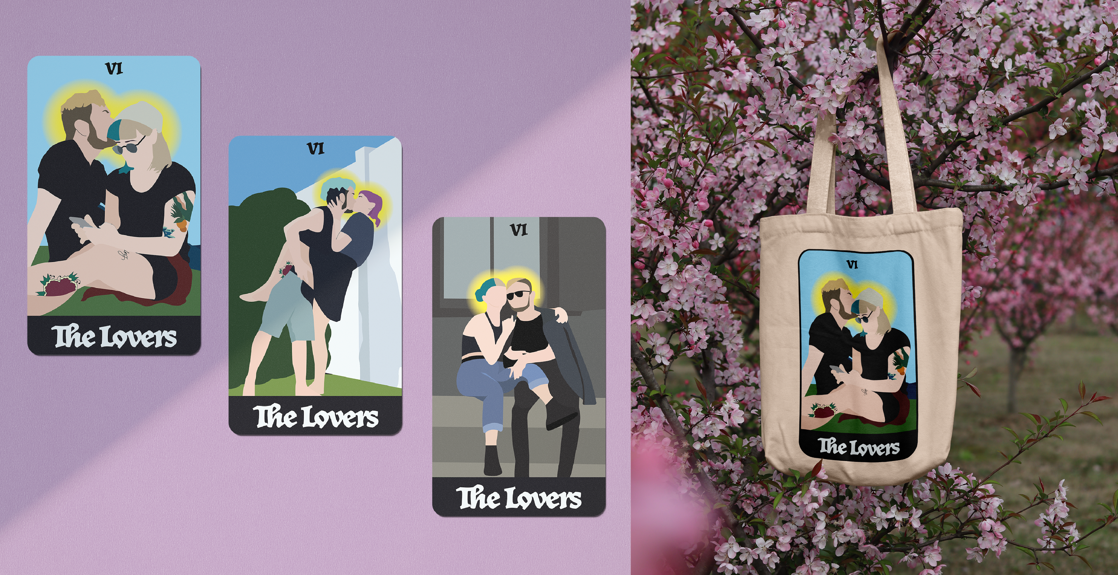 The Lovers, illustration for my sister's anniversary