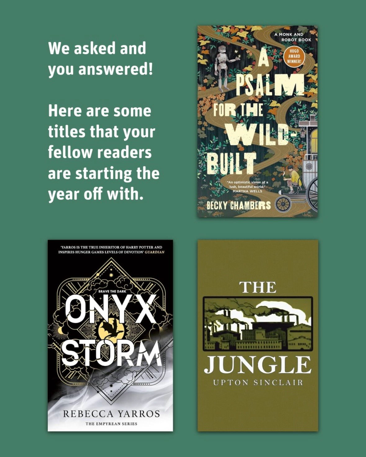 Interactive stories resulted in a fun feed post! Asked this question and pulled covers of all the books that our patrons responded with
