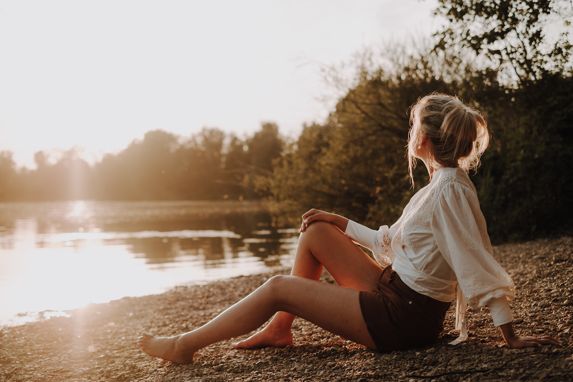 am See von der Sonne geküsst