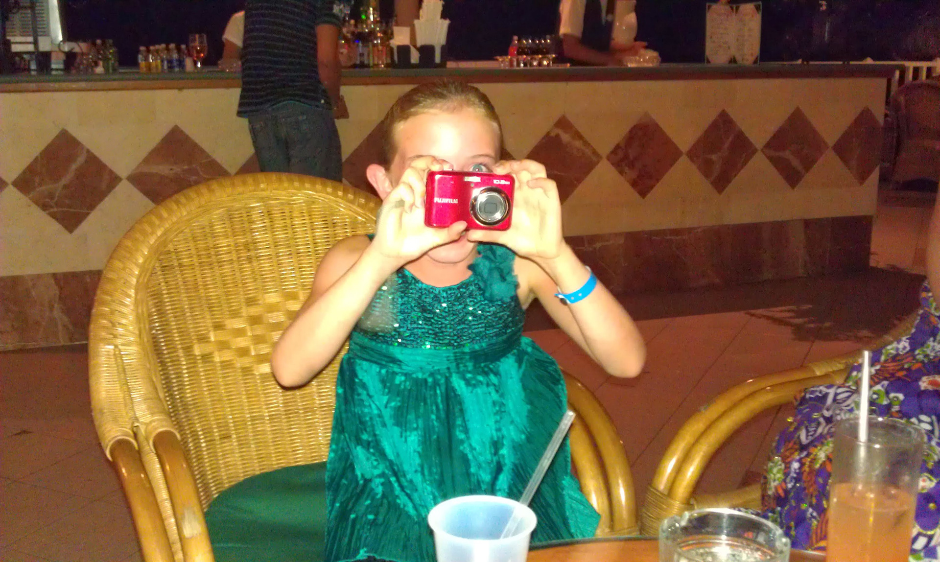 me, aged 9, with my dad's digital cam