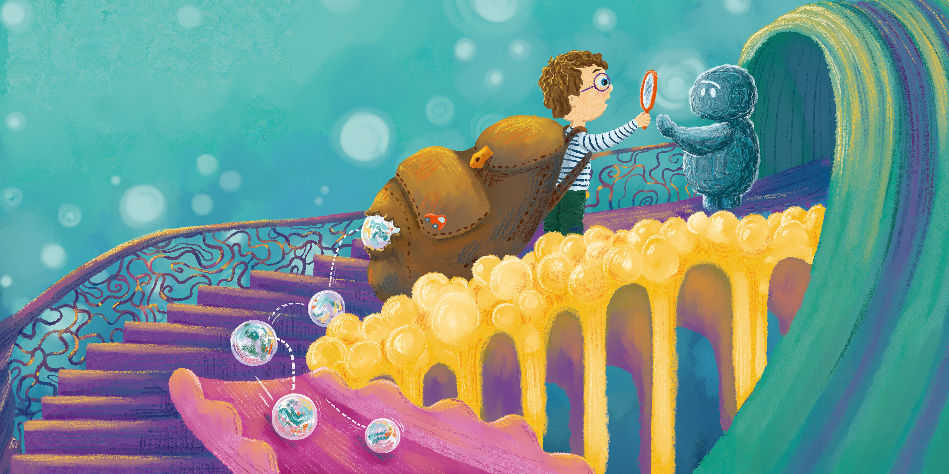 "Bruno i tajemniczy świat uczuć" ilustracje Kama Towcik