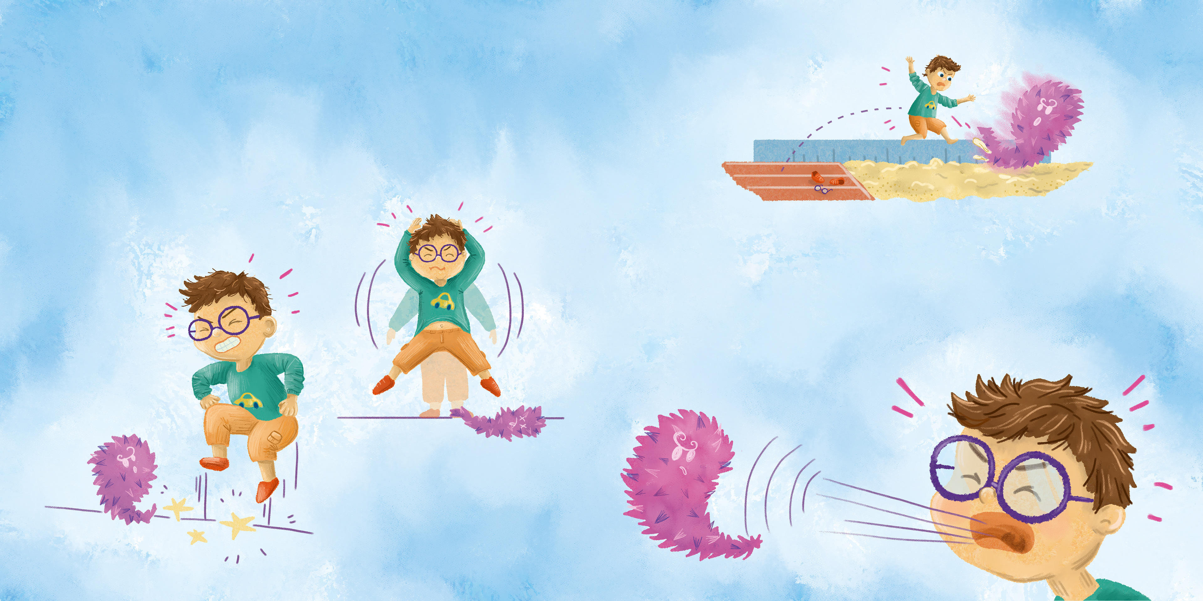 "Bruno i tajemniczy świat uczuć" ilustracje Kama Towcik