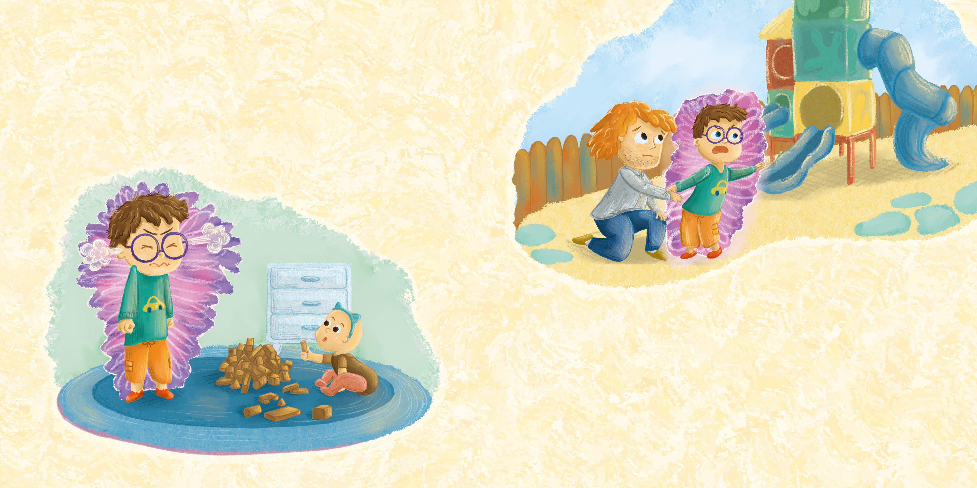 "Bruno i tajemniczy świat uczuć" ilustracje Kama Towcik