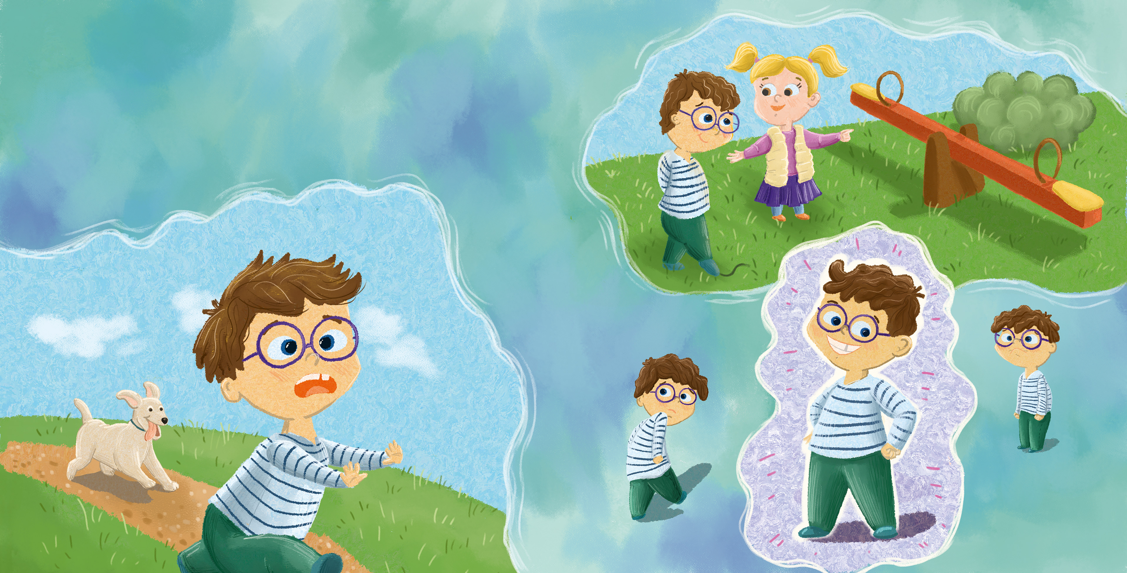 "Bruno i tajemniczy świat uczuć" ilustracje Kama Towcik