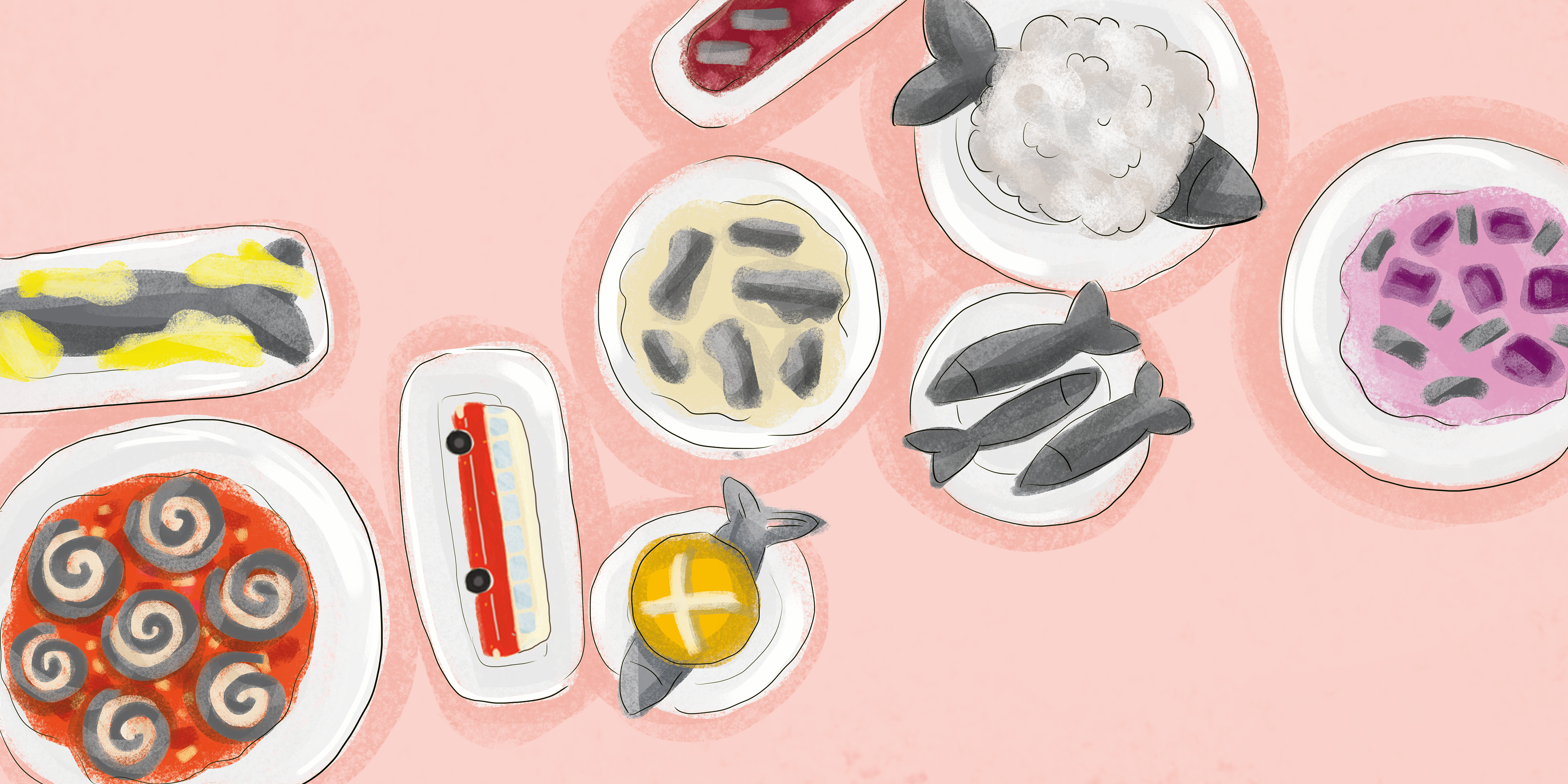 "Ogórkiem po Warszawie" ilustracje Kama Towcik