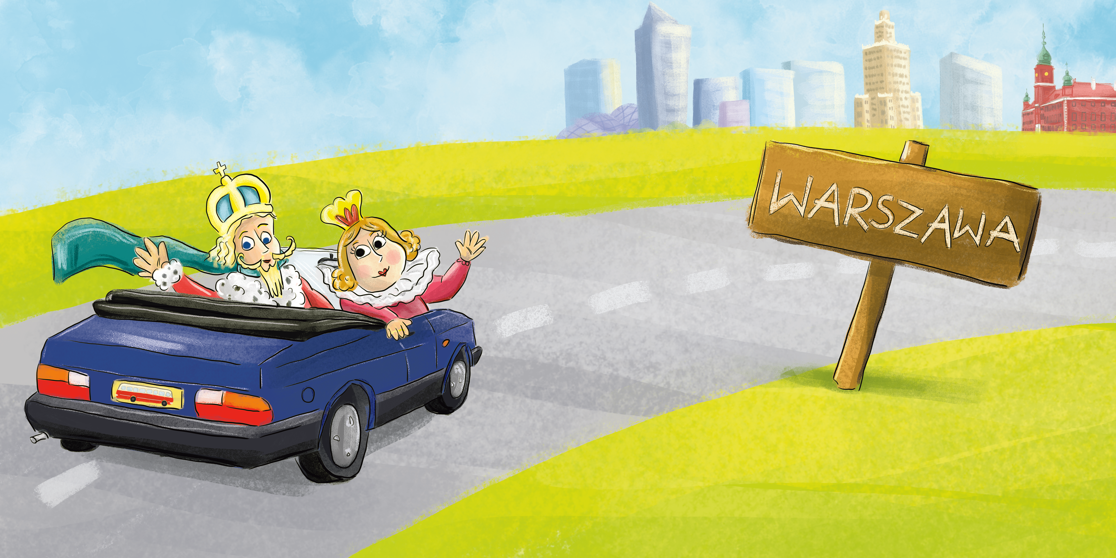 "Ogórkiem po Warszawie" ilustracje Kama Towcik