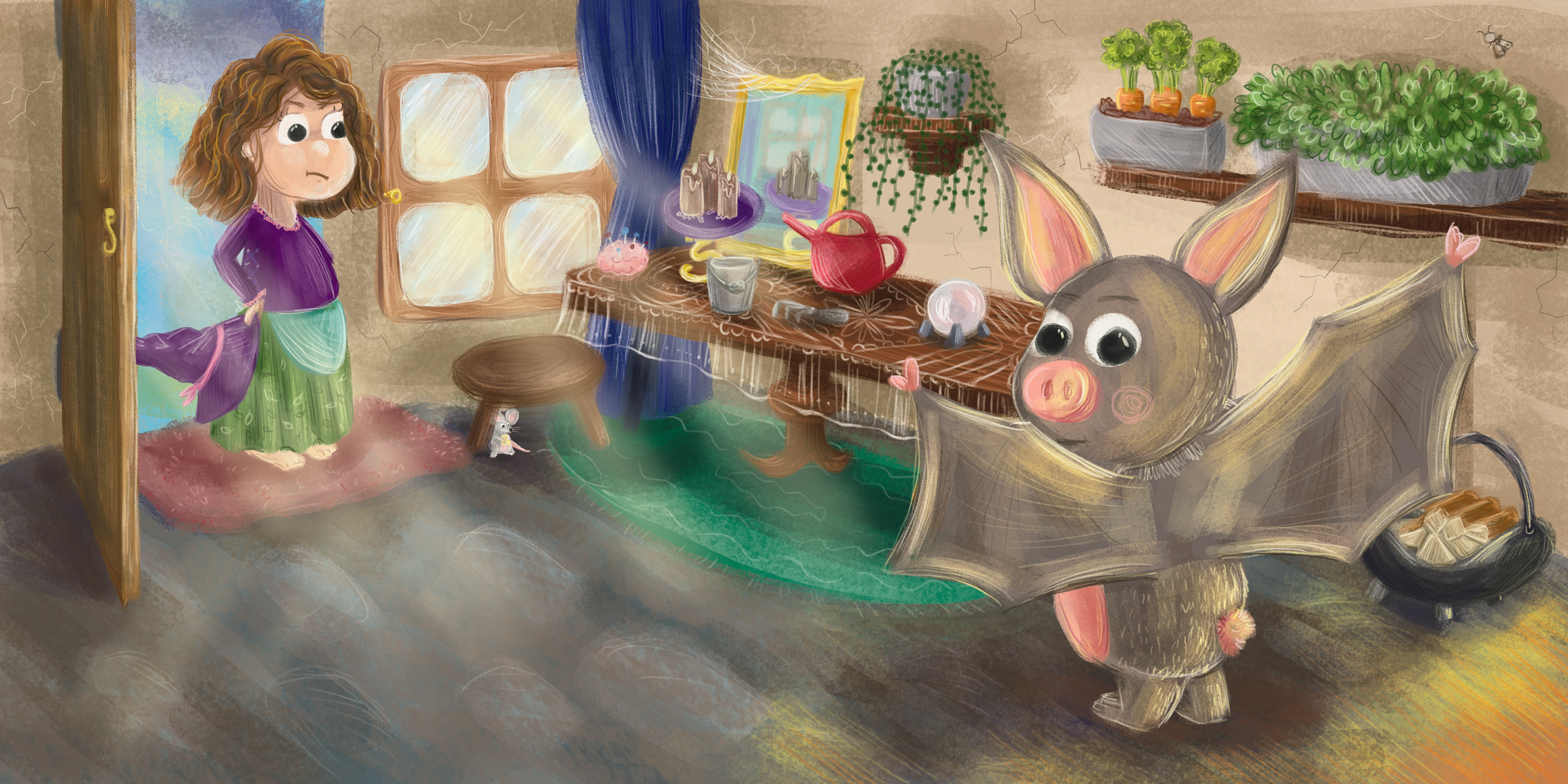 "Magiczny eliksir Czarownicy Felicji" ilustracje Kama Towcik