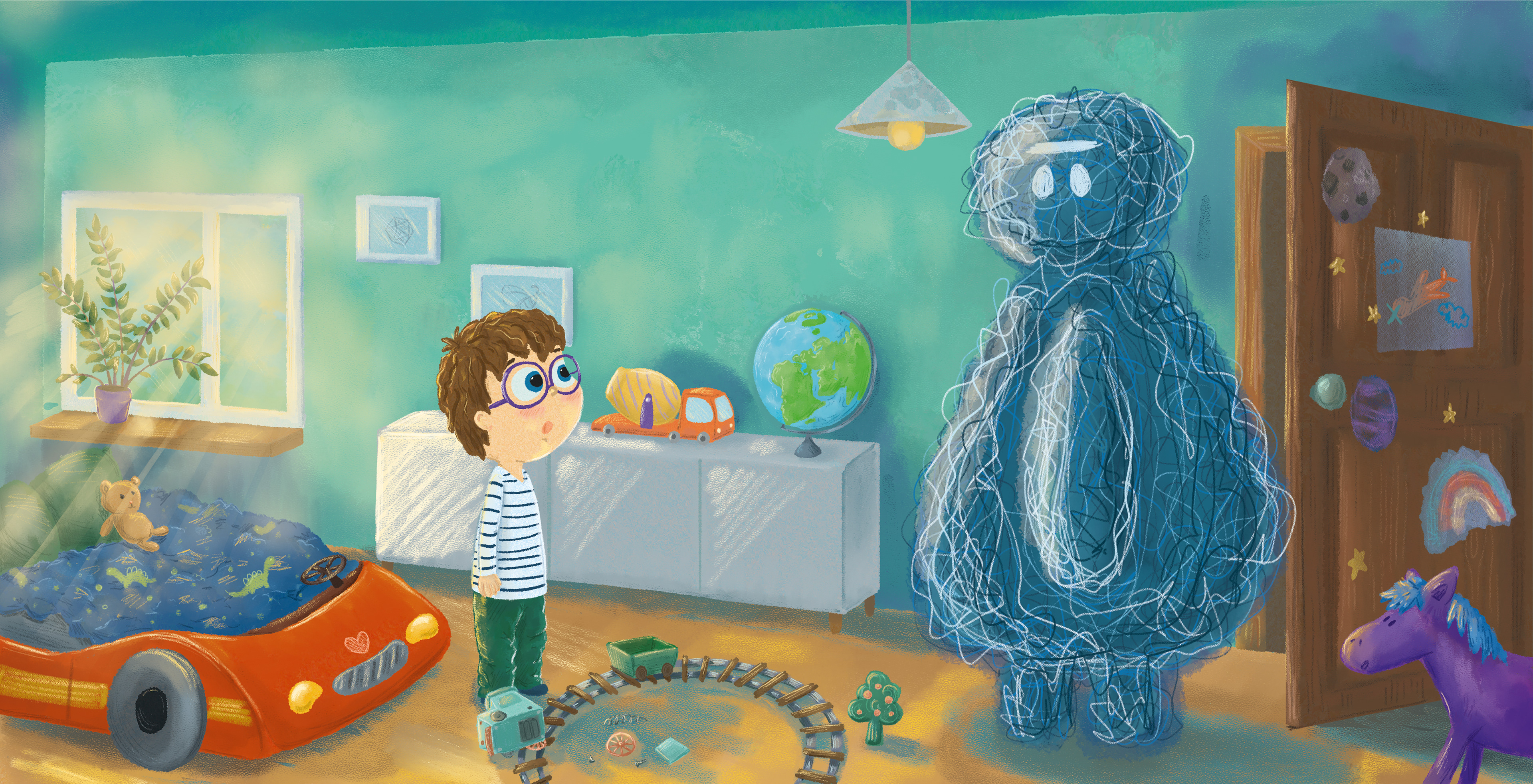 "Bruno i tajemniczy świat uczuć" ilustracje Kama Towcik