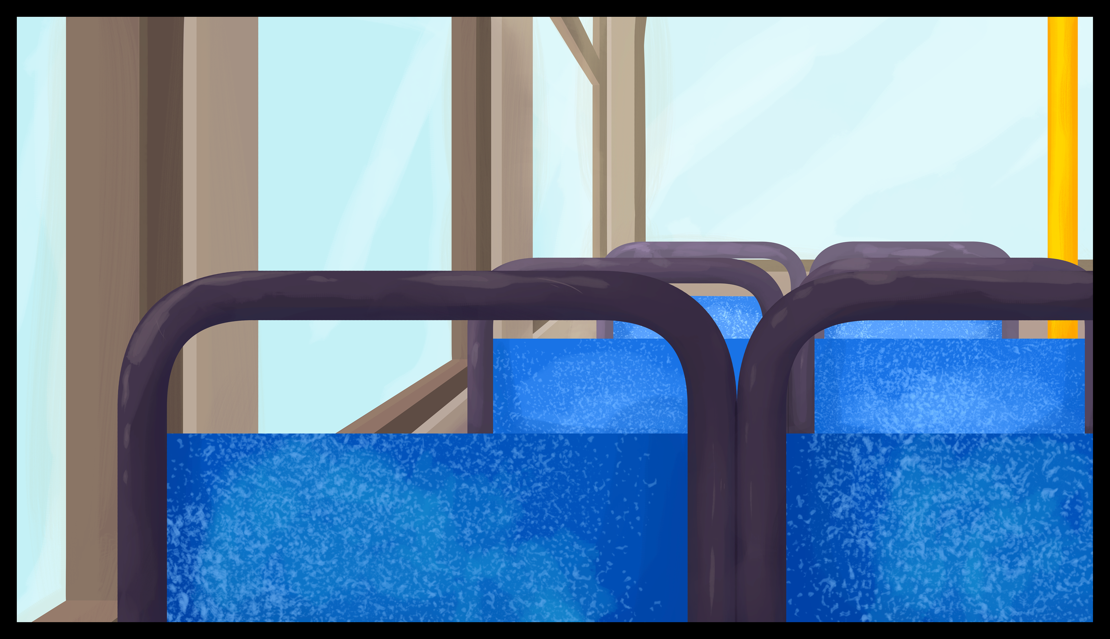 Bus seat background for "Cupcakes & Basbousa " 2025