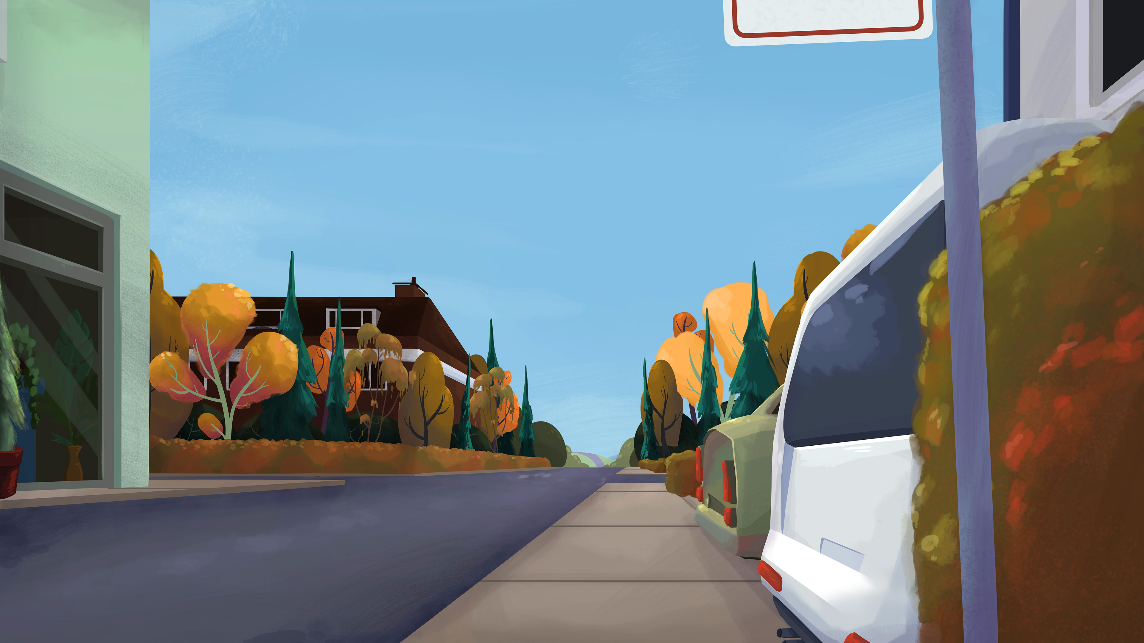 Sidewalk background for "Cupcakes & Basbousa " 2025