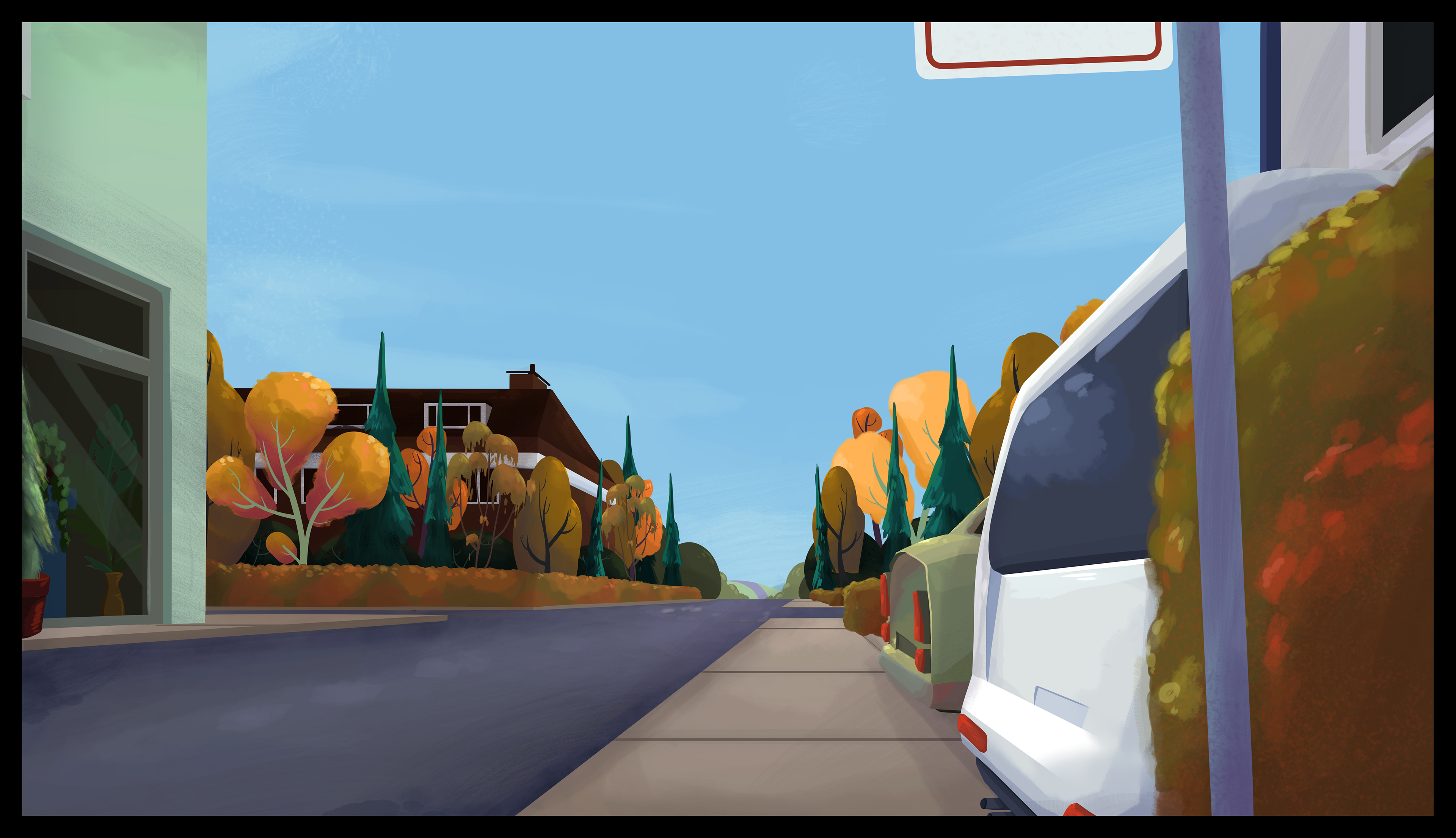 Sidewalk background for "Cupcakes & Basbousa " 2025