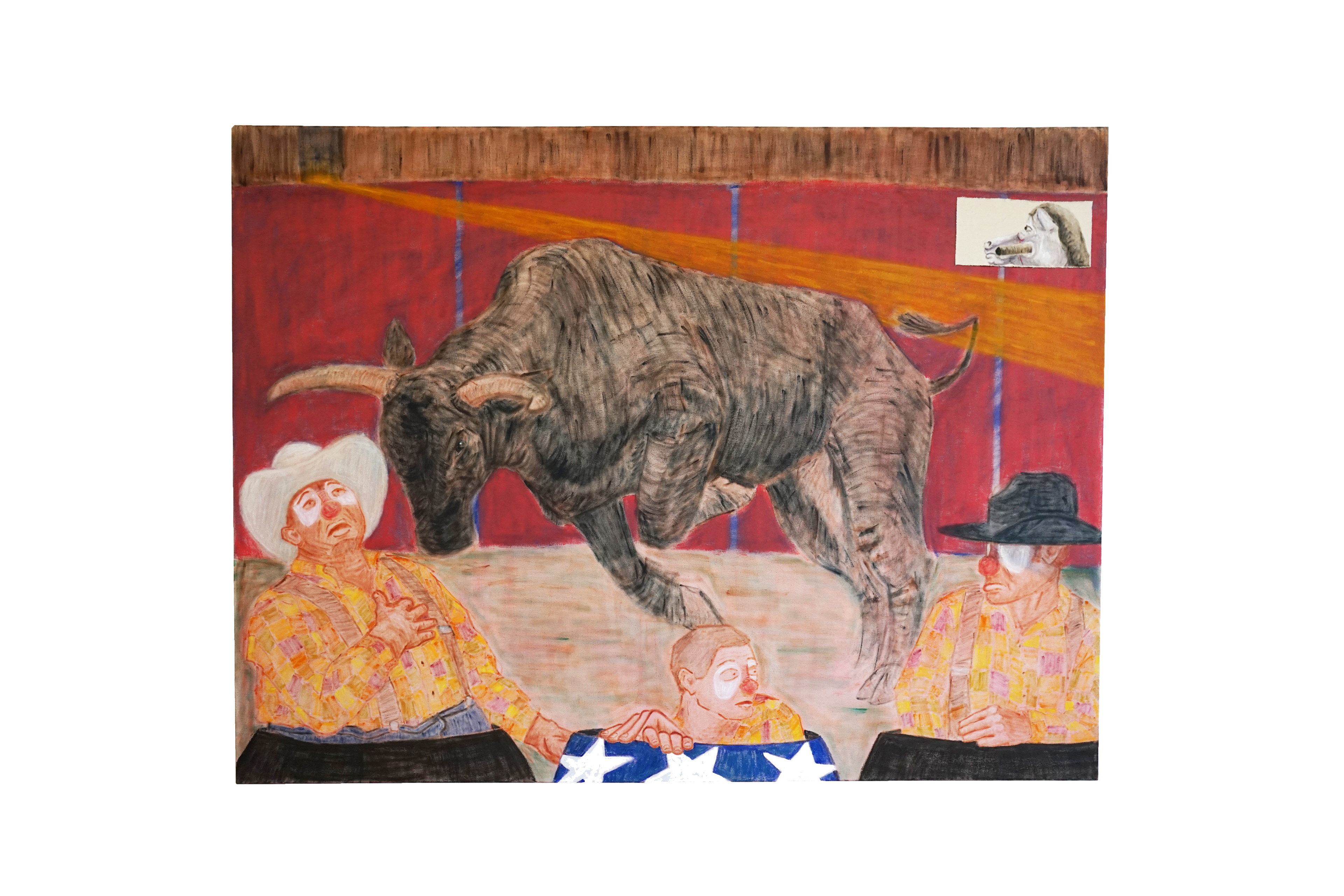 'Eight seconds is all it takes', Oil on canvas, 127 x 168 cm