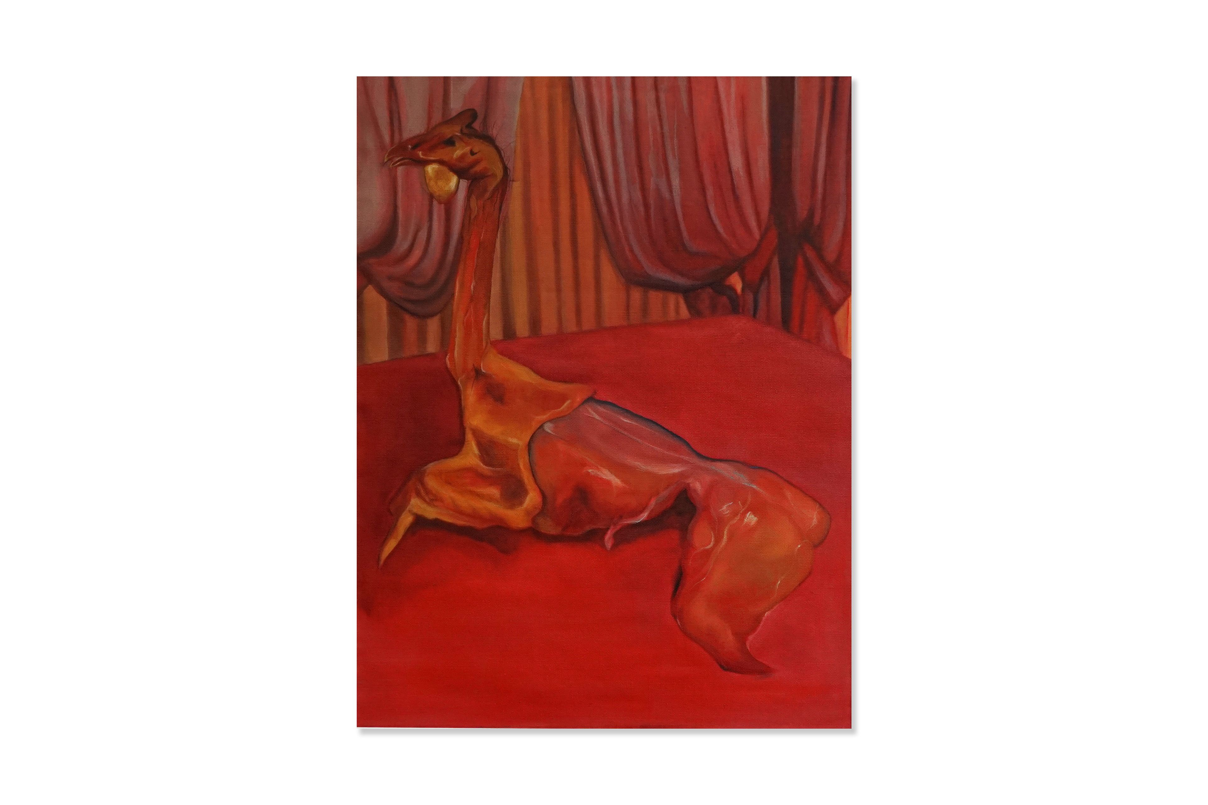 Cockentrice, Clara Frain-Atallah, Oil on Canvas, 2025, 70 x 51 cm (Framed), 46 x 60 cm (Unframed)