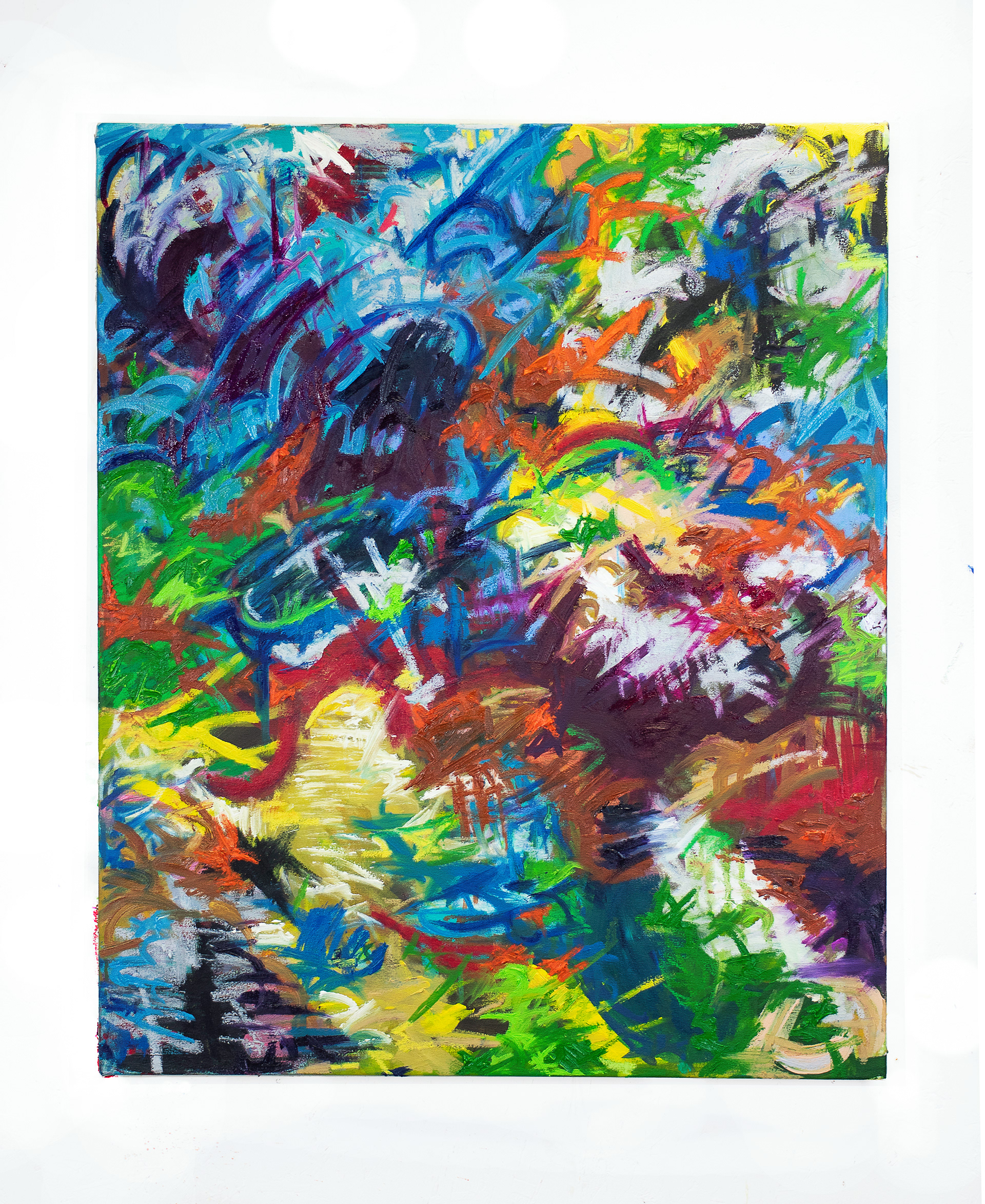 'Condition of Harmony', Oil, Acrylic, Chak Pastel, Oil Pastel on canvas 90 x 75 cm