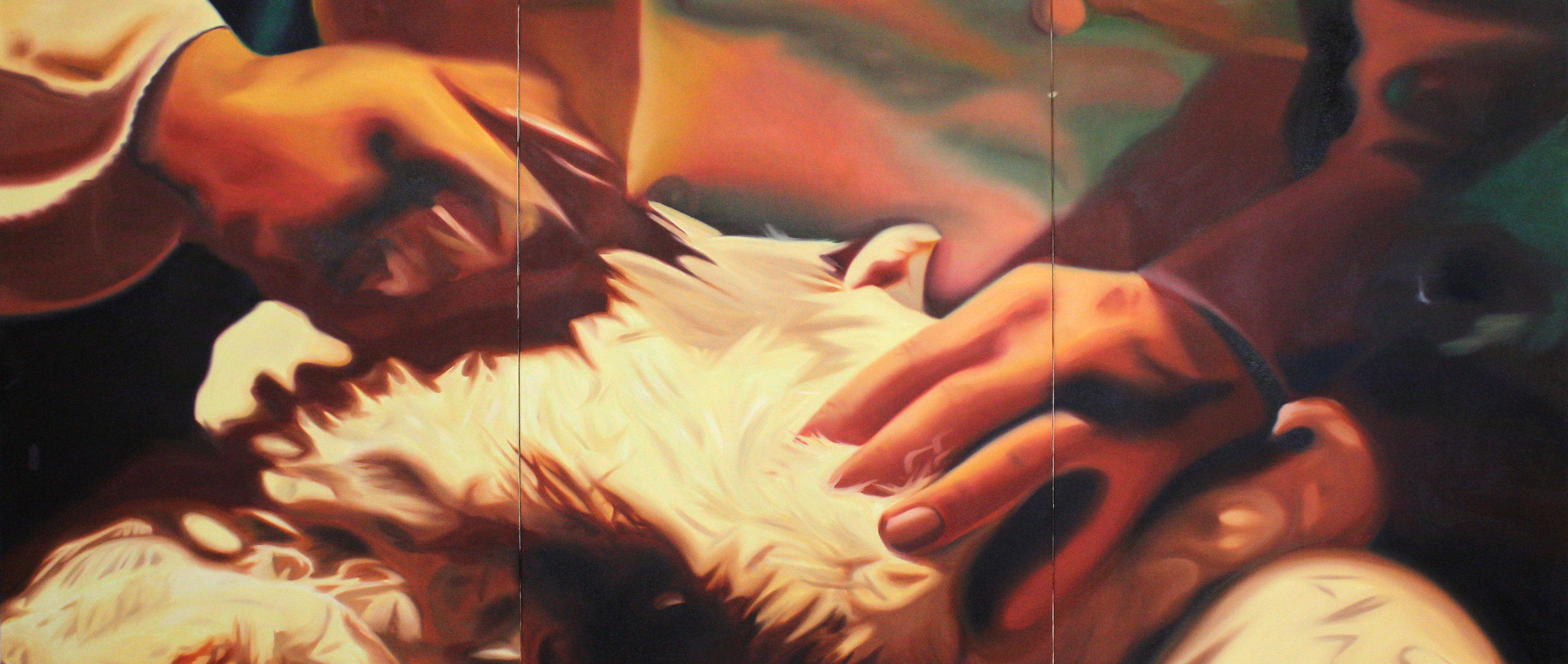 Izzie Beirne, You rely on me, don’t you forget, 210 x 90cm, Oil on Canvas