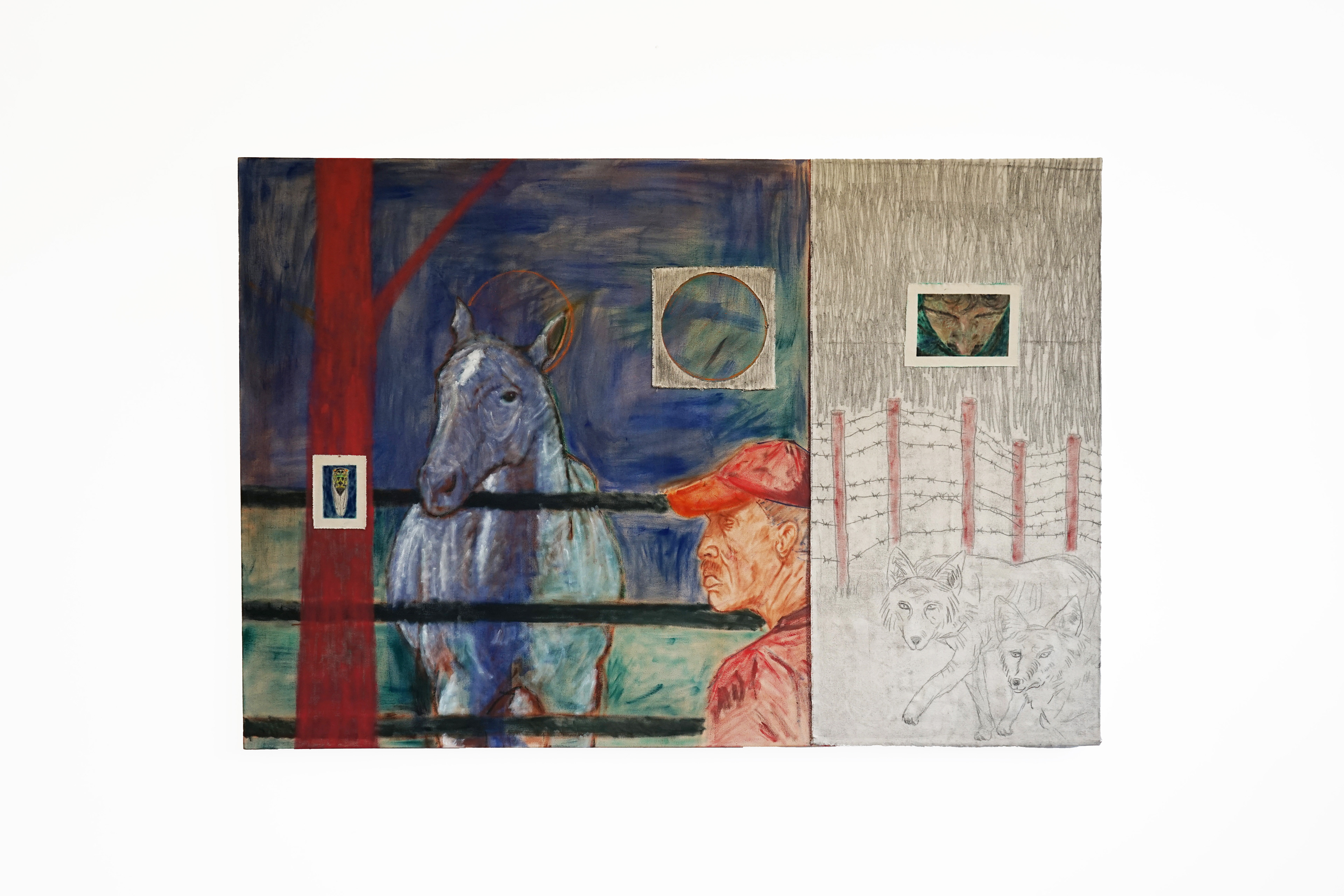 'Saying nothing is much to say', Oil and acyrlic on canvas, 115 x 168 cm