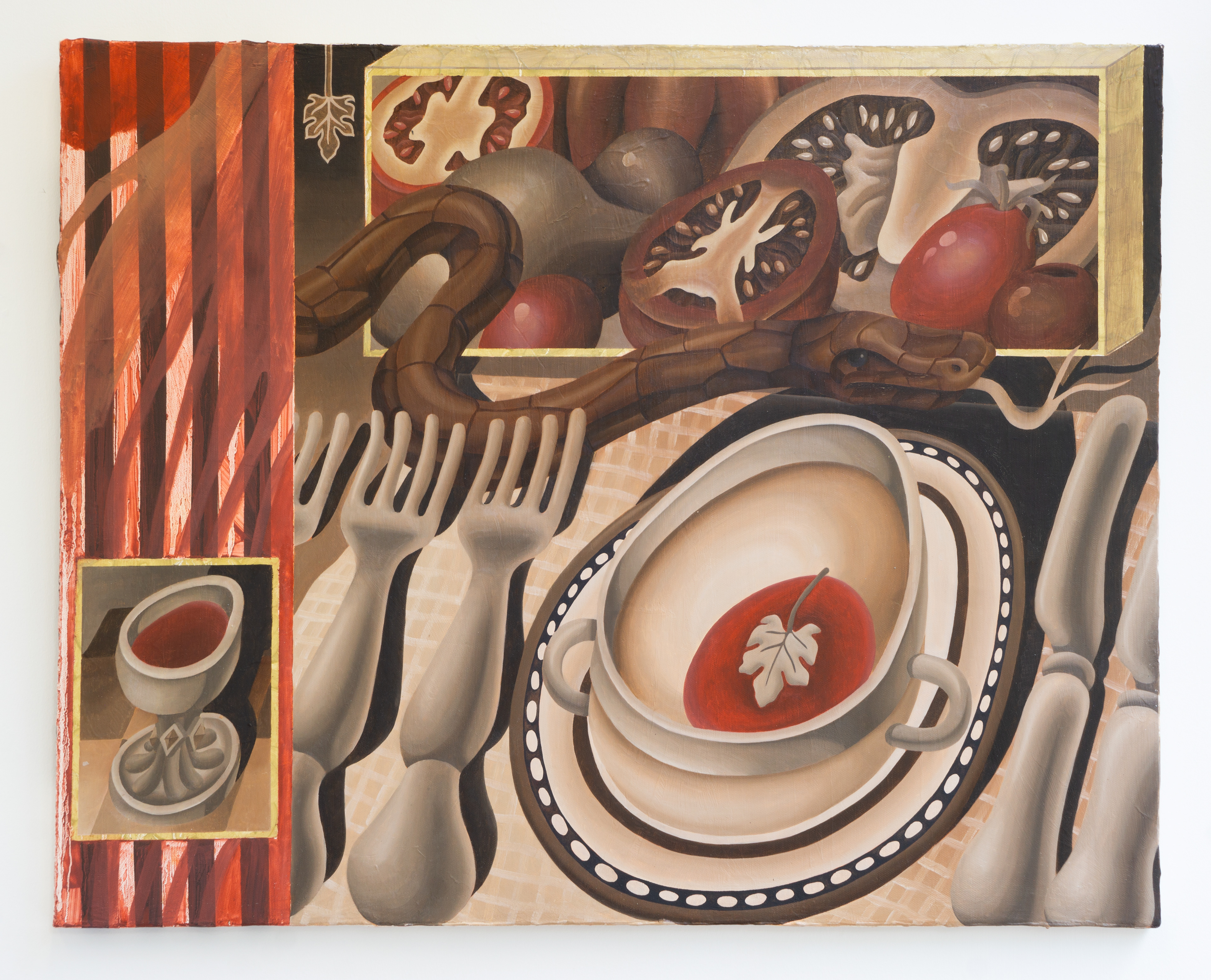 Lily Hargreaves, Red Fruit, Oil on Canvas, 60 x 70 cm
