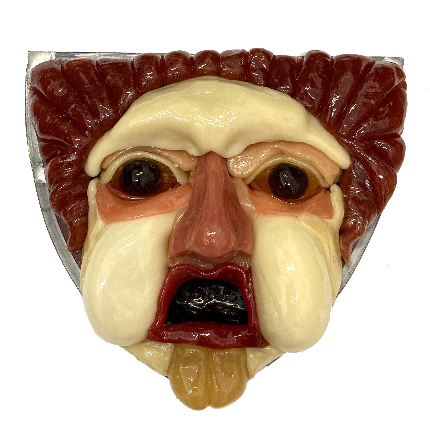 Sophie Lloyd, Trophy Head 01, Sugar and Lead, 17.5 x 19 x 5 cm