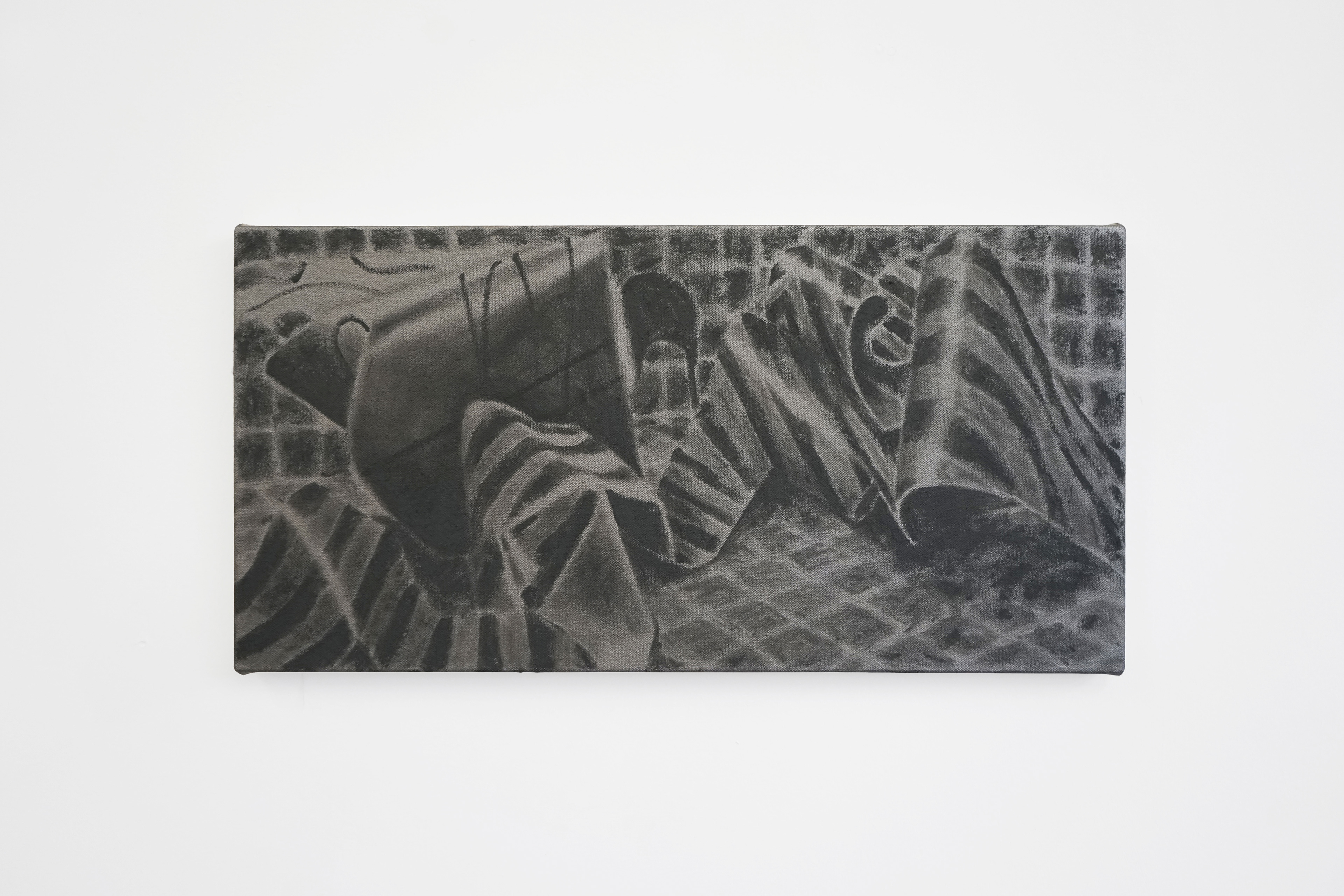 'Crawlspace', Oil and wax on canvas, 50 x 110cm, 2025