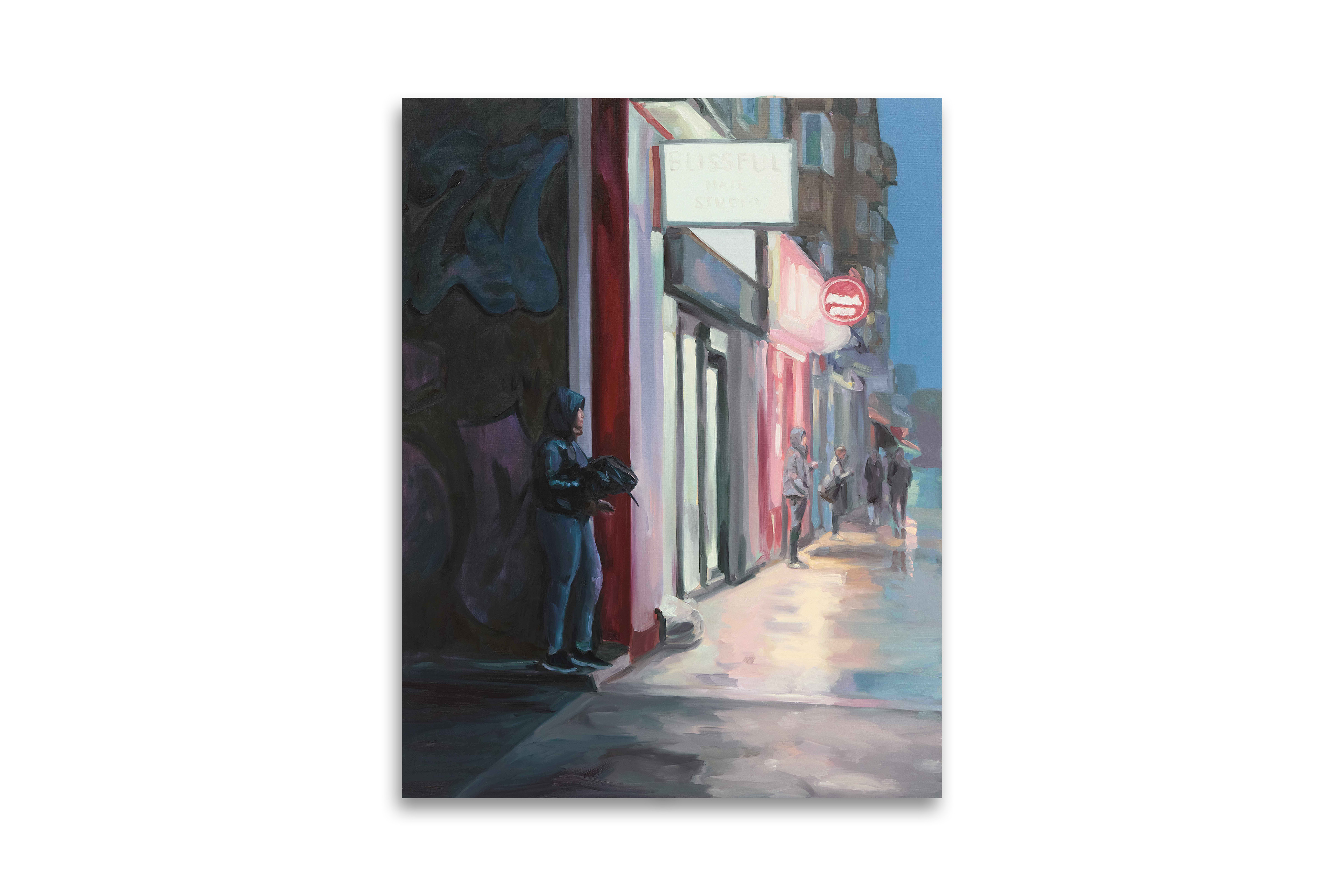 London Rain, Thomas Cameron, Oil on Canvas 100 x 130 cm, 2025