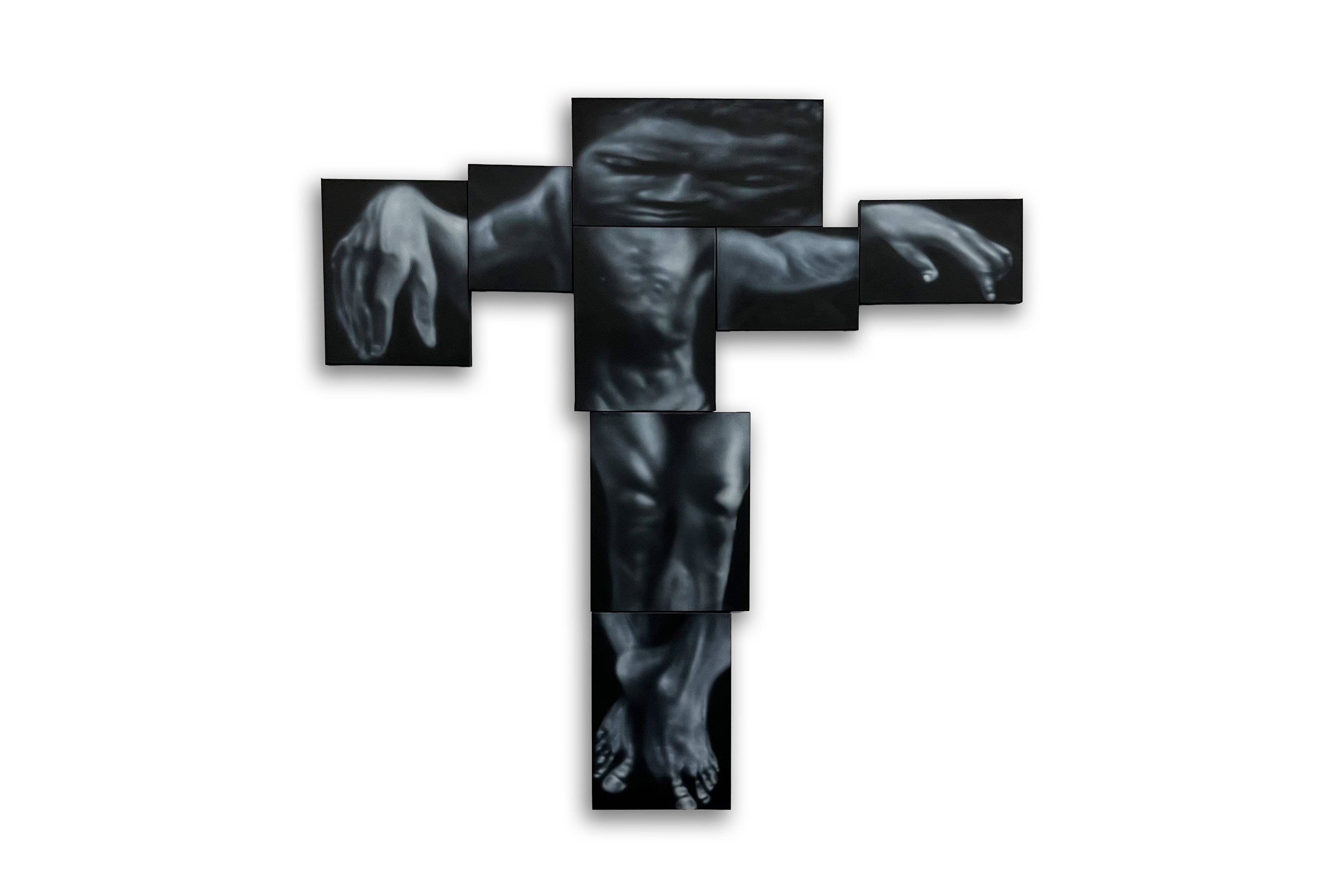 Crucifix,  Mattia Guarnera, Acrylic on Canvas, 172 x 180 cm, 2026