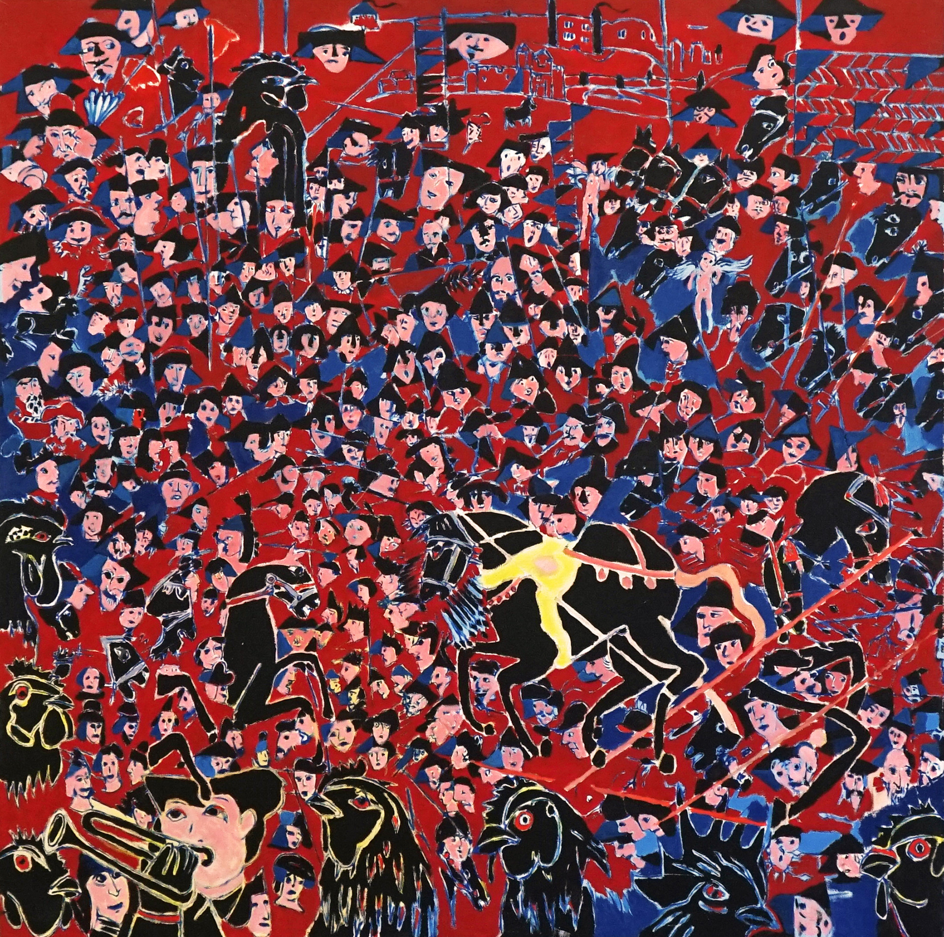 Before the Battle, 125 x 125 cm, 1996
