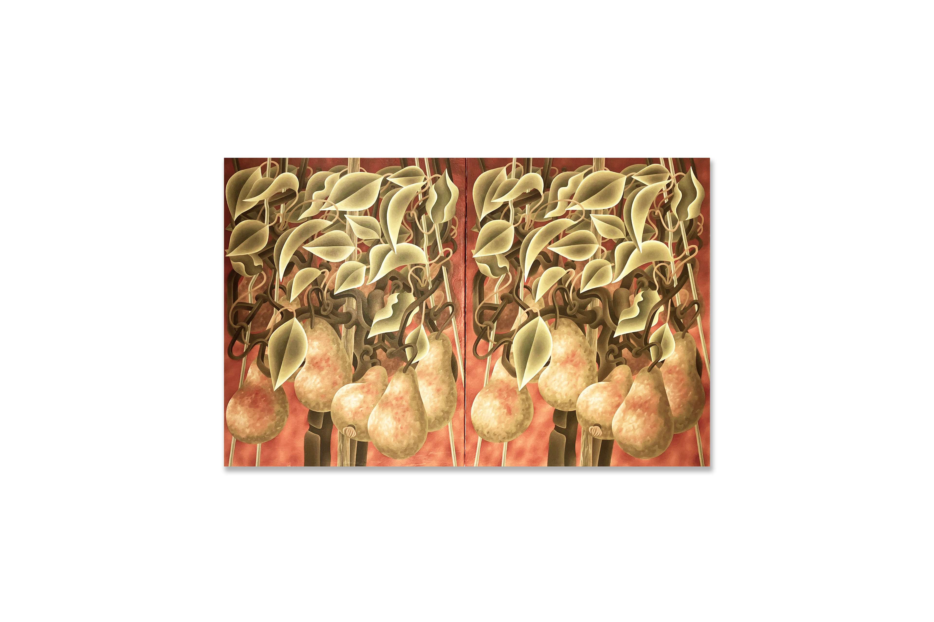 I Could Be Cold And Strong And I Will Be Cold And Strong, Lily Hargreaves, Oil on Canvas, 2025 Diptych, 45 x 70 cm