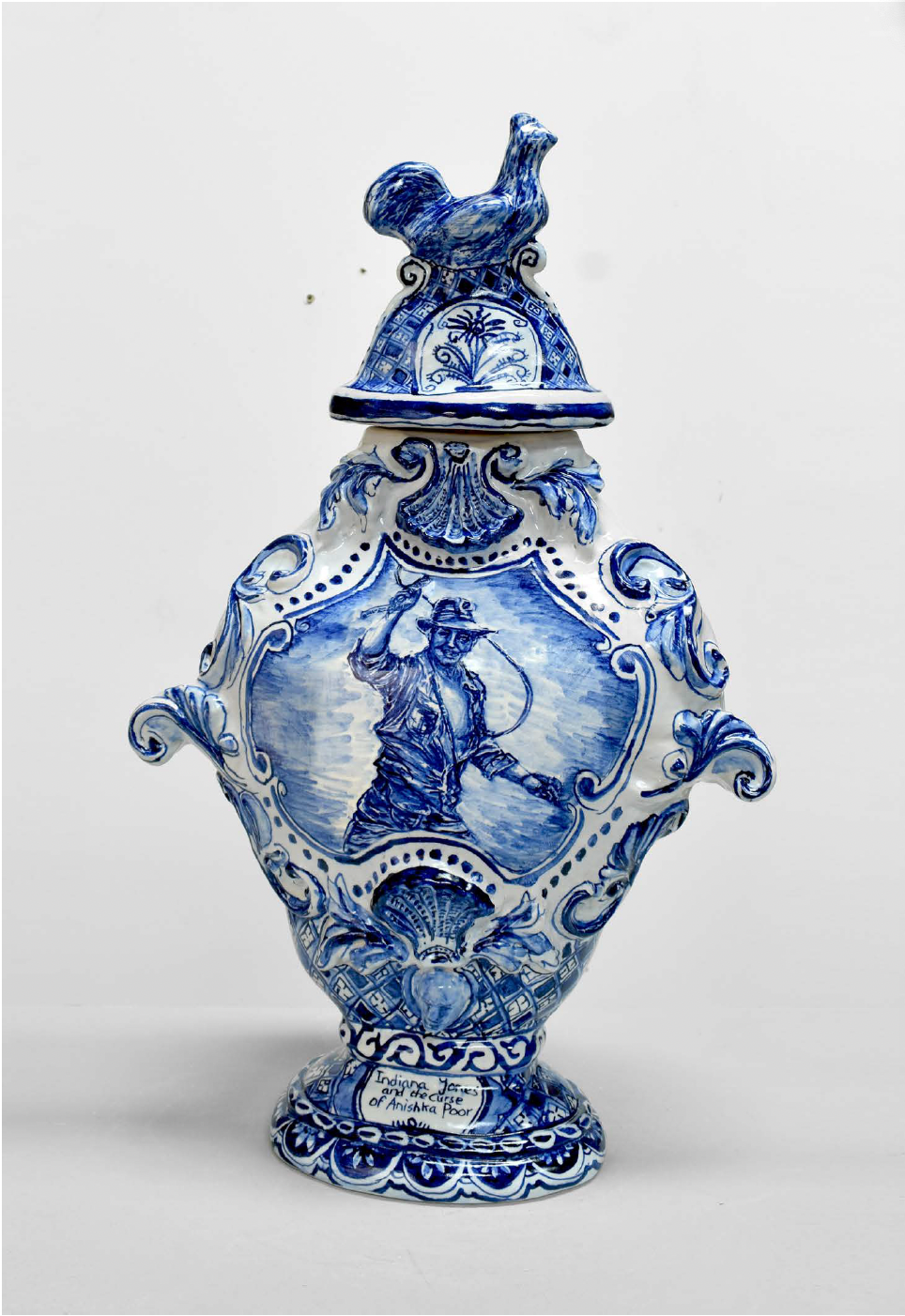 Chris Rijk, Indiana Jones & the curse of Anishka Poor, Glazed earthenware, 45 x 20 x 15 cm