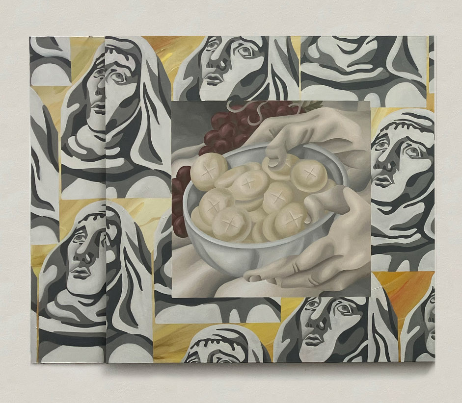 Lily Hargreaves, Appetite is Craving, Oil on Canvas,50 x 50 cm
