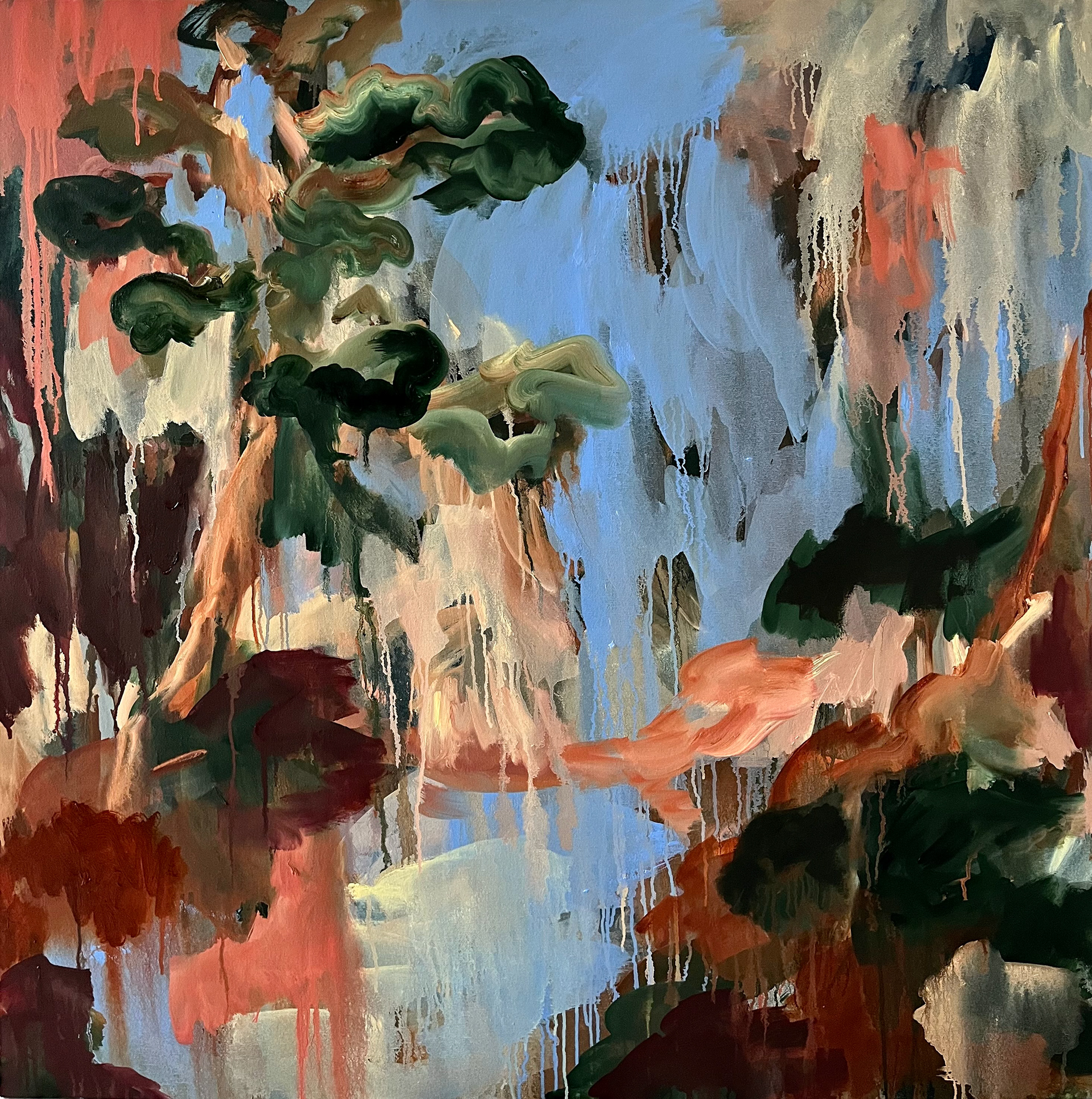 Deliquescing, Mary West, 100 x 100, 2025