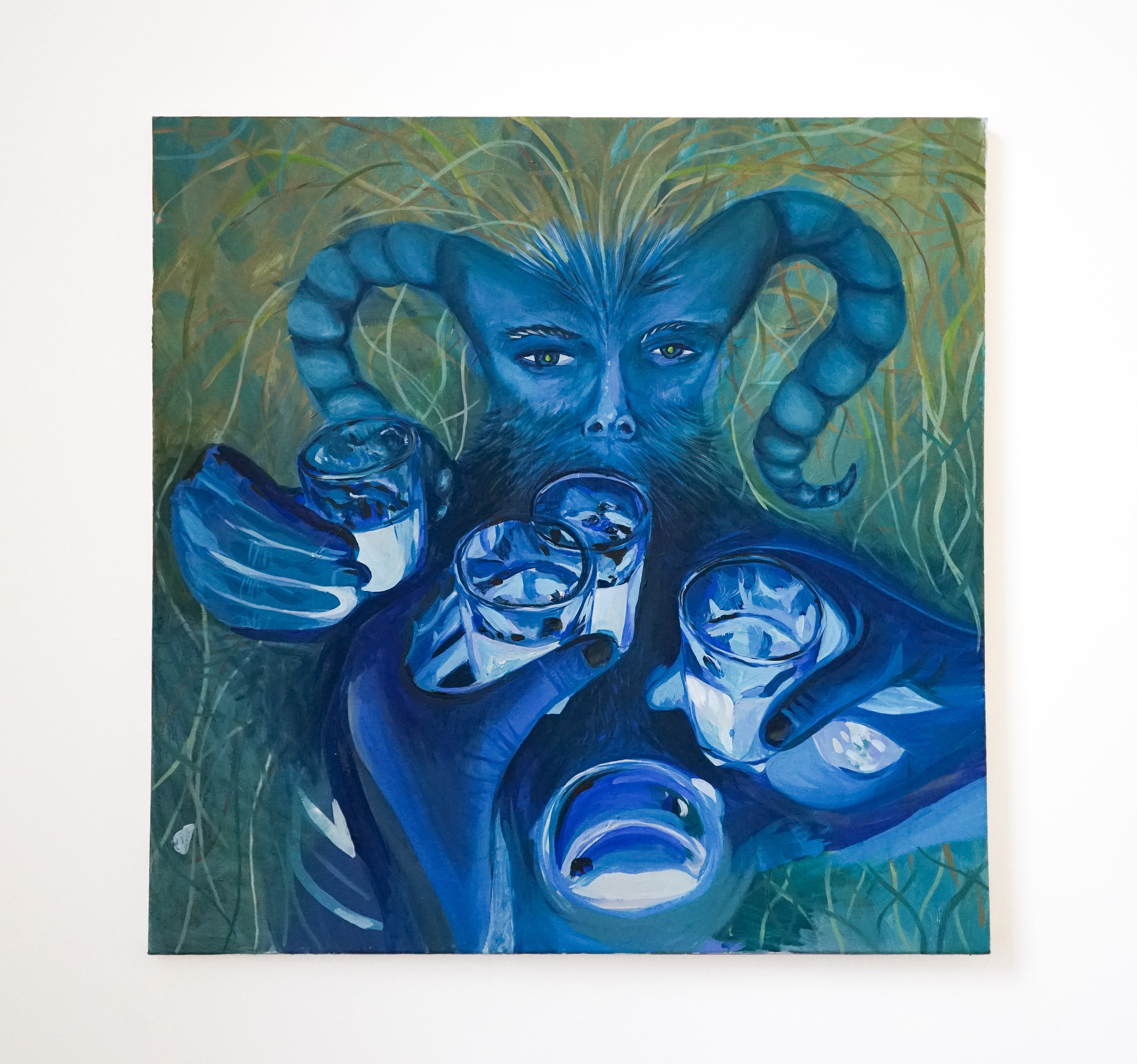 'it’s my first day', Oil on canvas, 60 x 60 cm, 2025