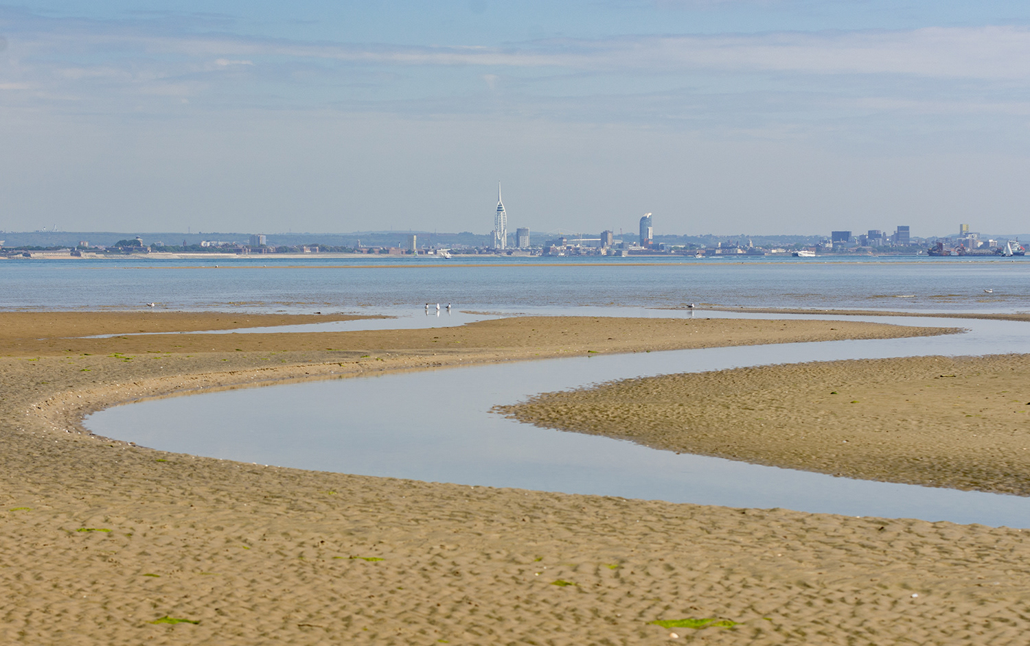 Portsmouth skyline from Ryde, Isle of Wight