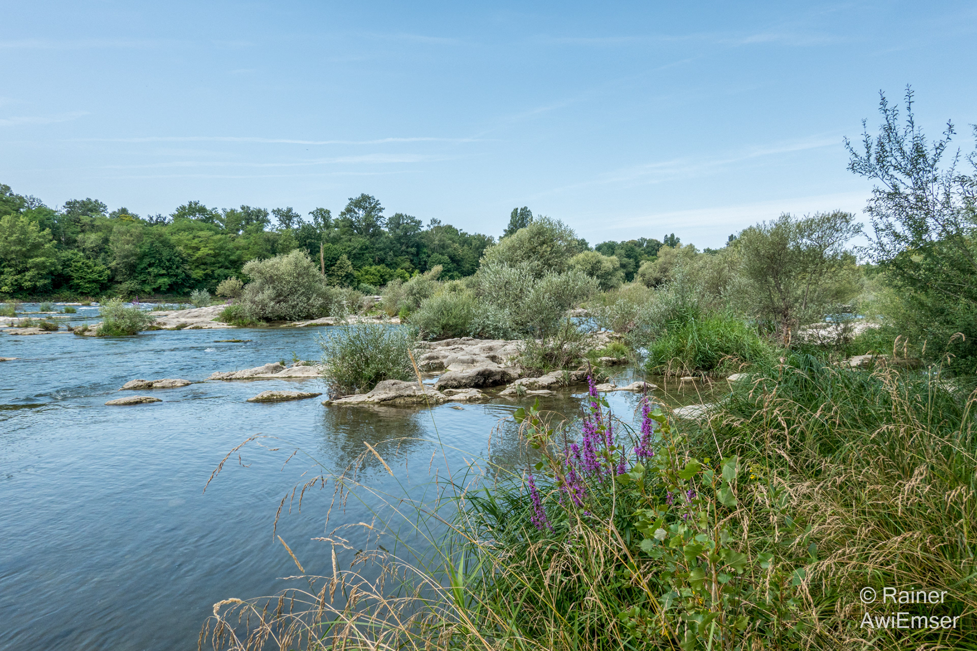 Rhein-Mythos, Bilderreise von den Schweizer Bergen bis zur Nordsee, Isteiner Schwellen Oberrhein, Rheinseitenkanal