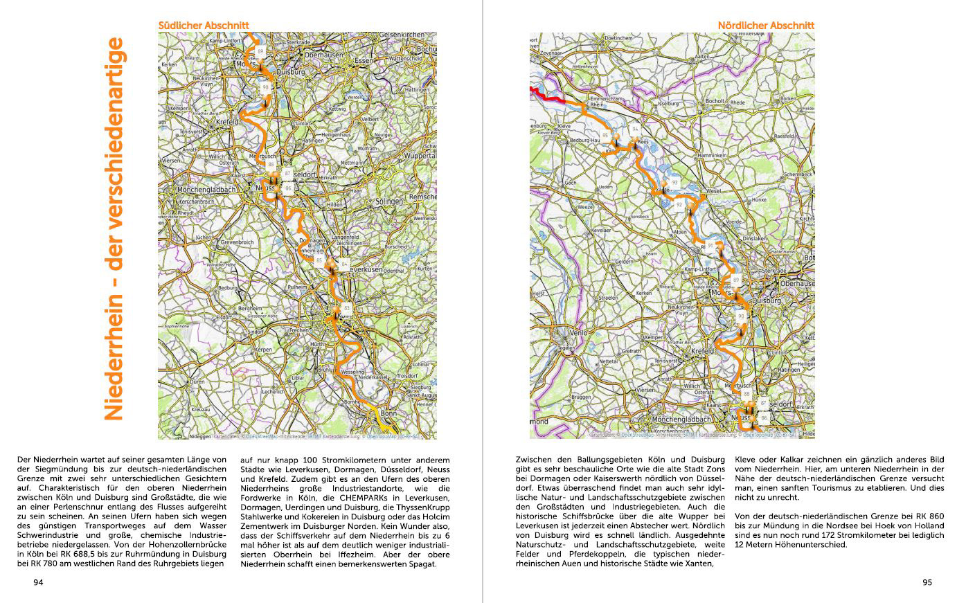 Rhein-Mythos, Bilderreise von den Schweizer Bergen bis zur Nordsee, Niederrhein, der verschiedenartige